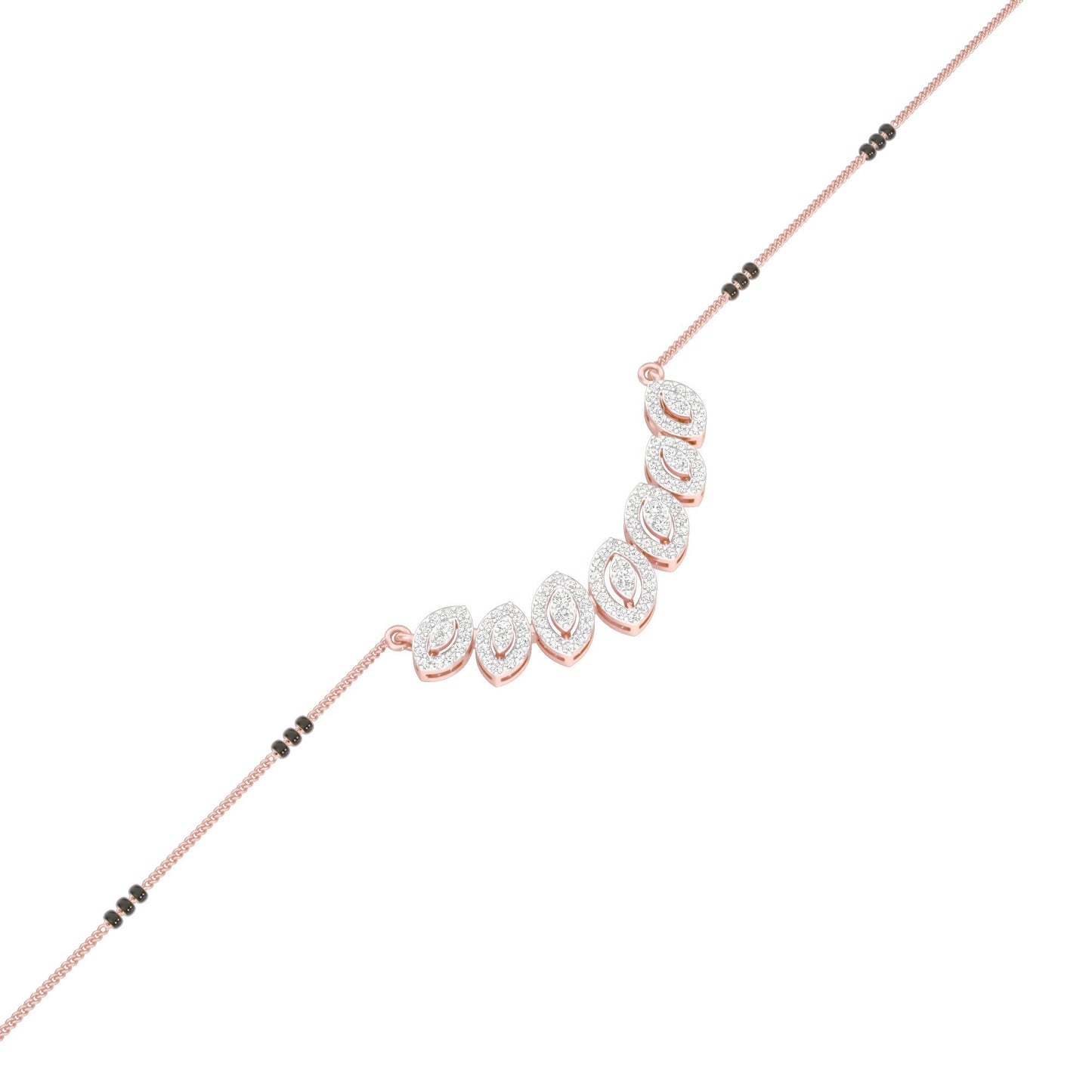 Evergreen Charm Diamond Mangalsutra 18 KT / Rose Gold