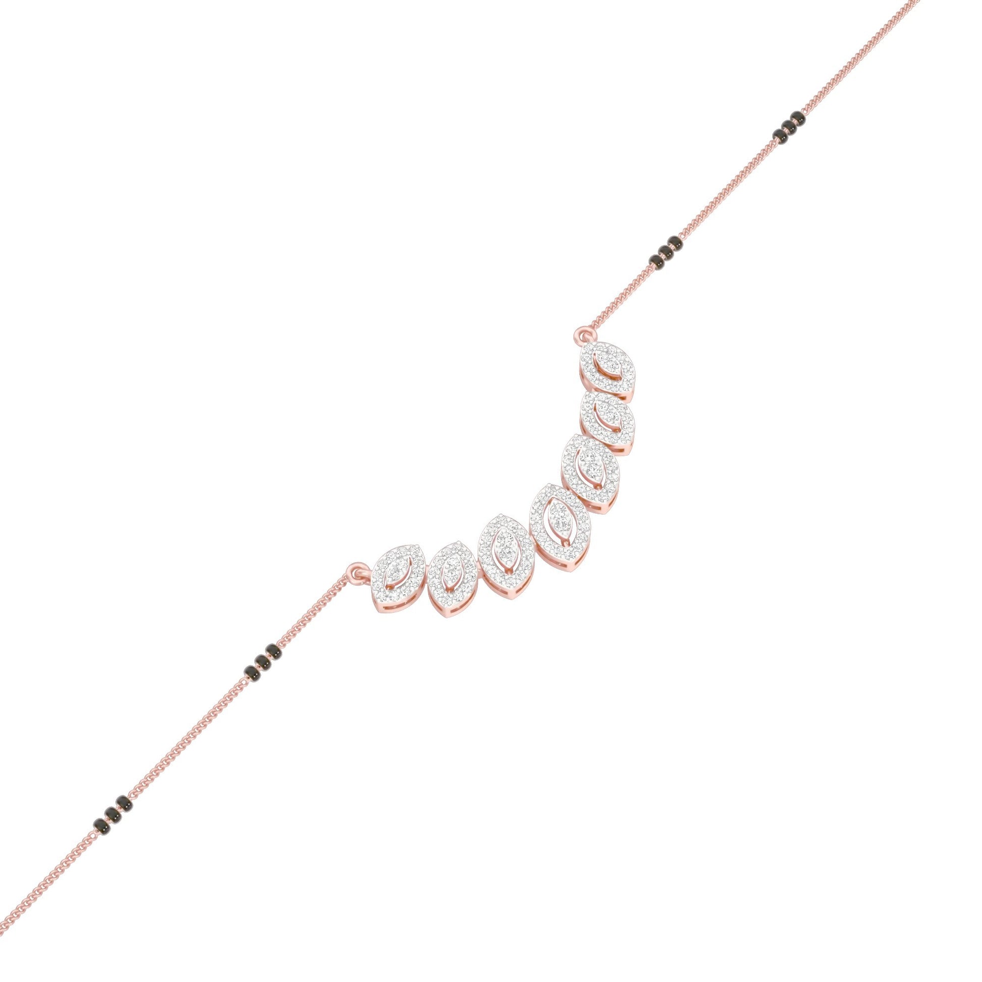 Evergreen Charm Diamond Mangalsutra 18 KT / Rose Gold