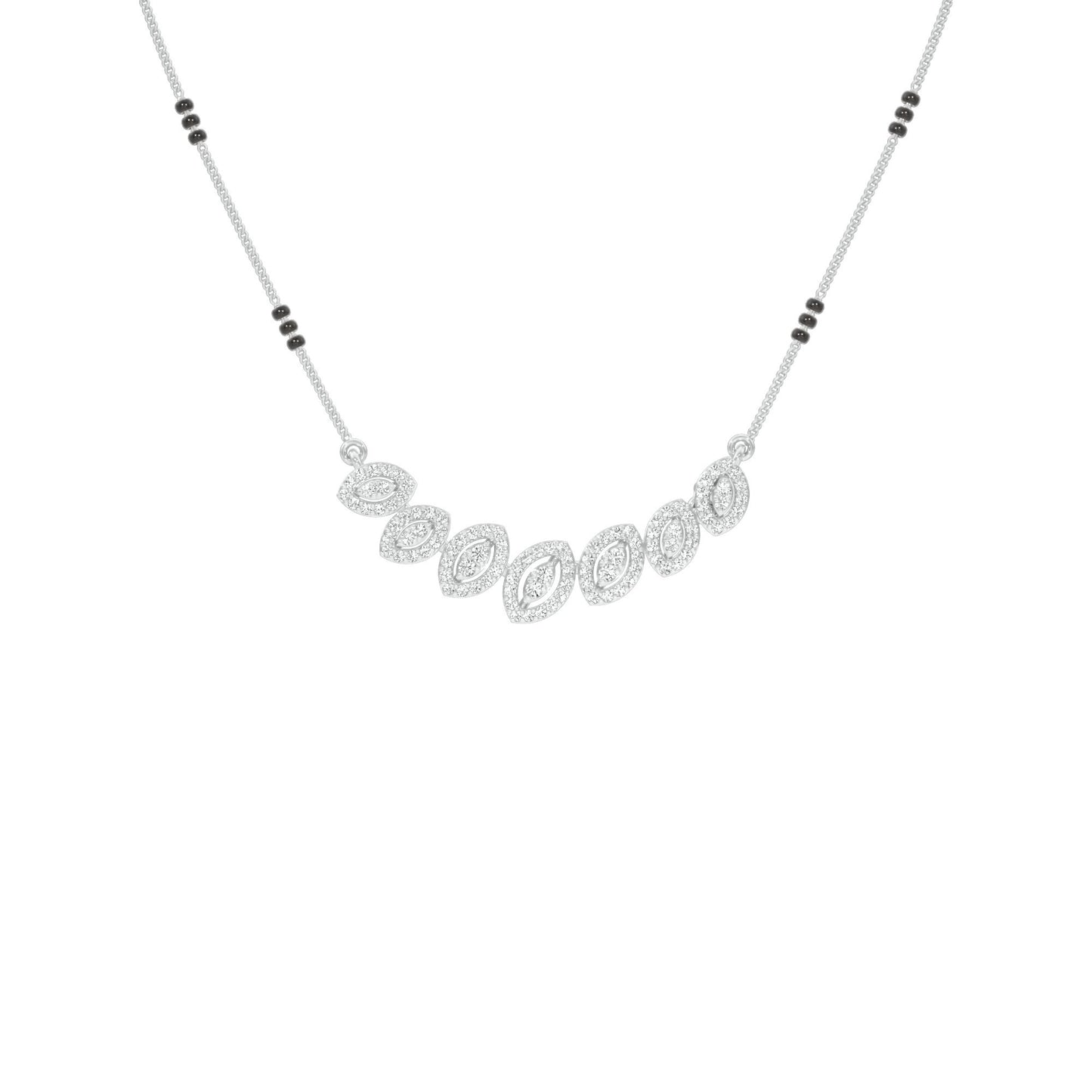 Evergreen Charm Diamond Mangalsutra 18 KT / White Gold