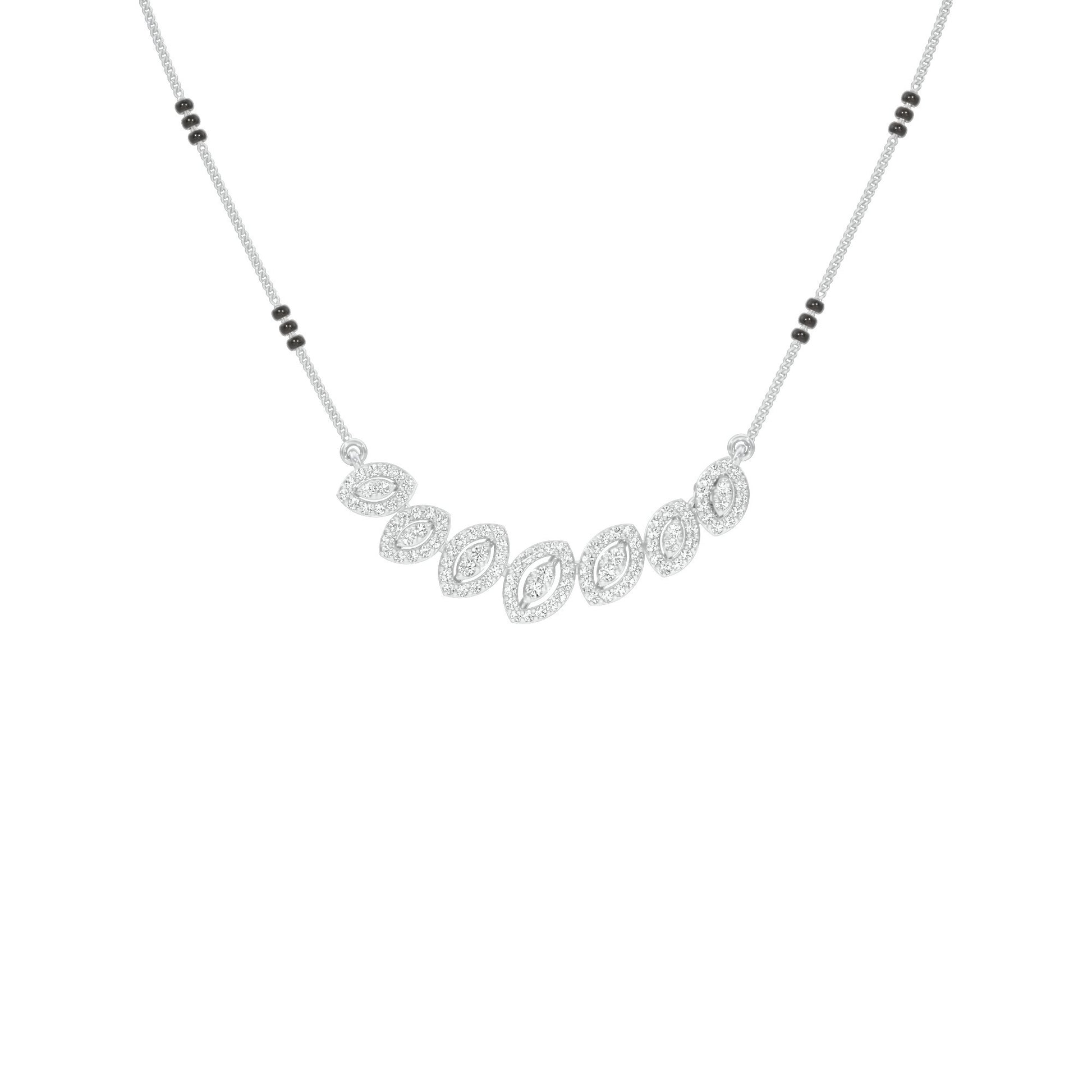 Evergreen Charm Diamond Mangalsutra 18 KT / White Gold