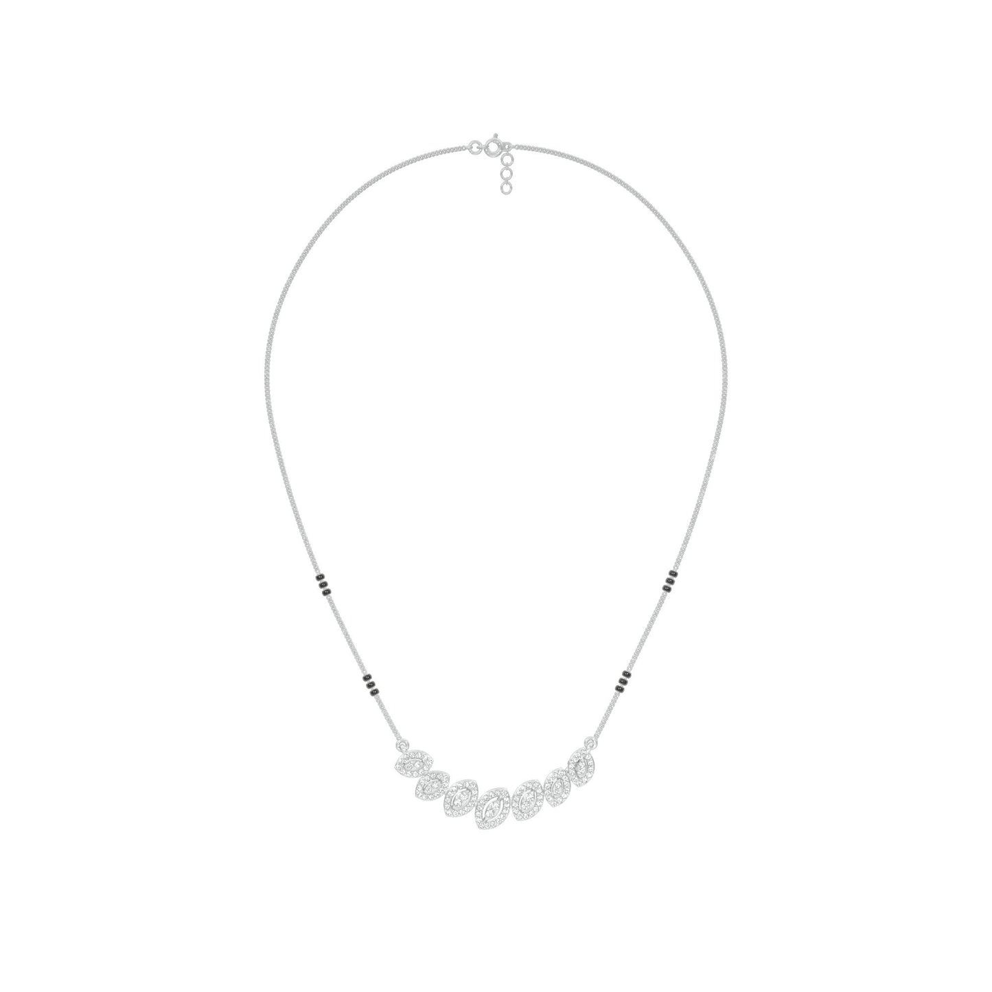 Evergreen Charm Diamond Mangalsutra 18 KT / White Gold