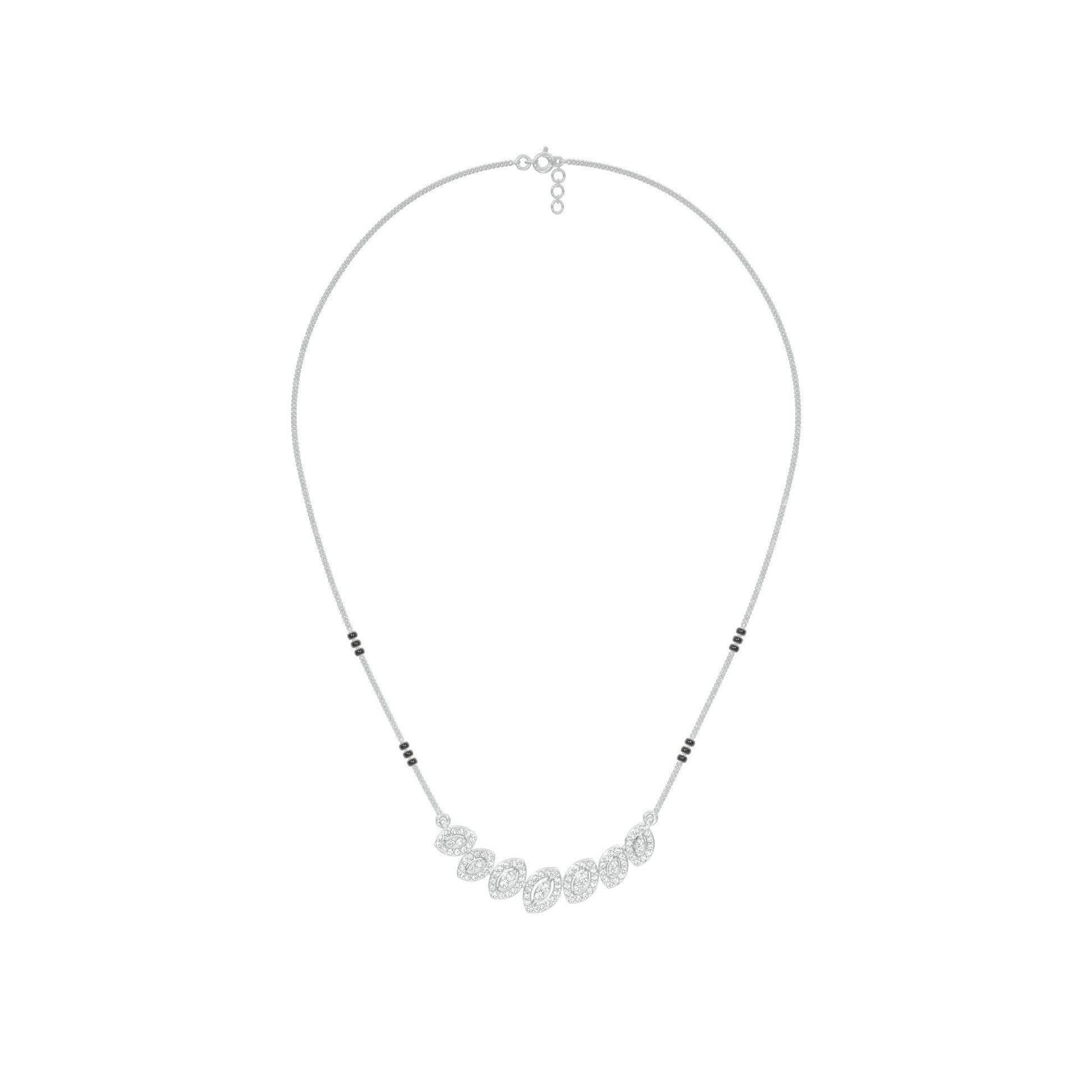 Evergreen Charm Diamond Mangalsutra 18 KT / White Gold