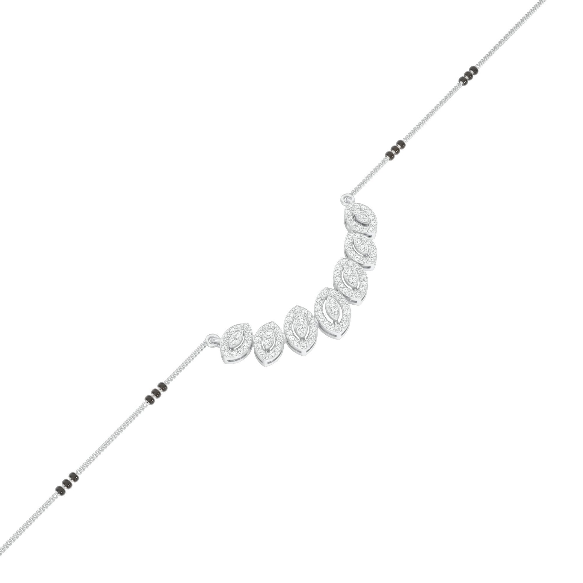 Evergreen Charm Diamond Mangalsutra 18 KT / White Gold