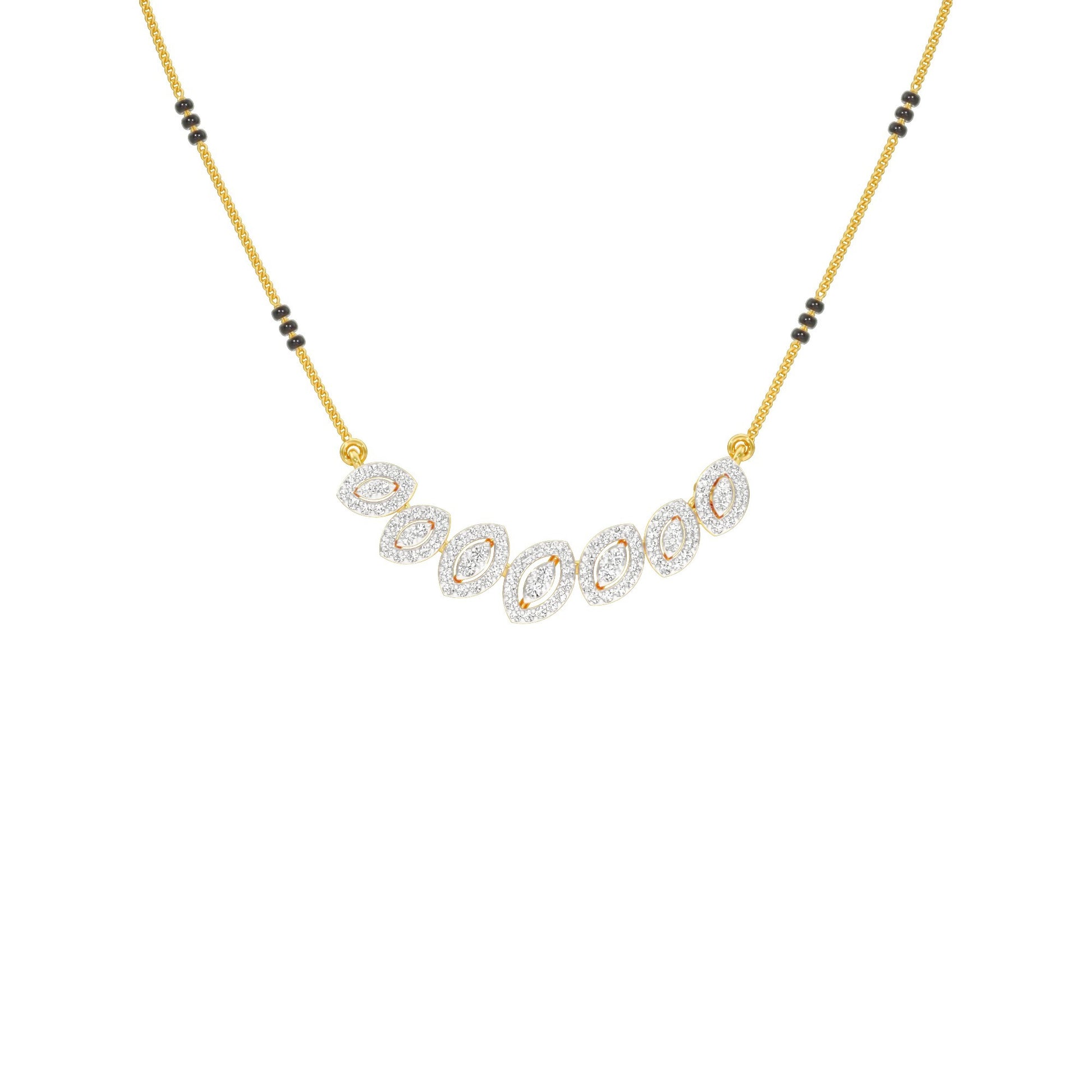 Evergreen Charm Diamond Mangalsutra 18 KT / Yellow Gold