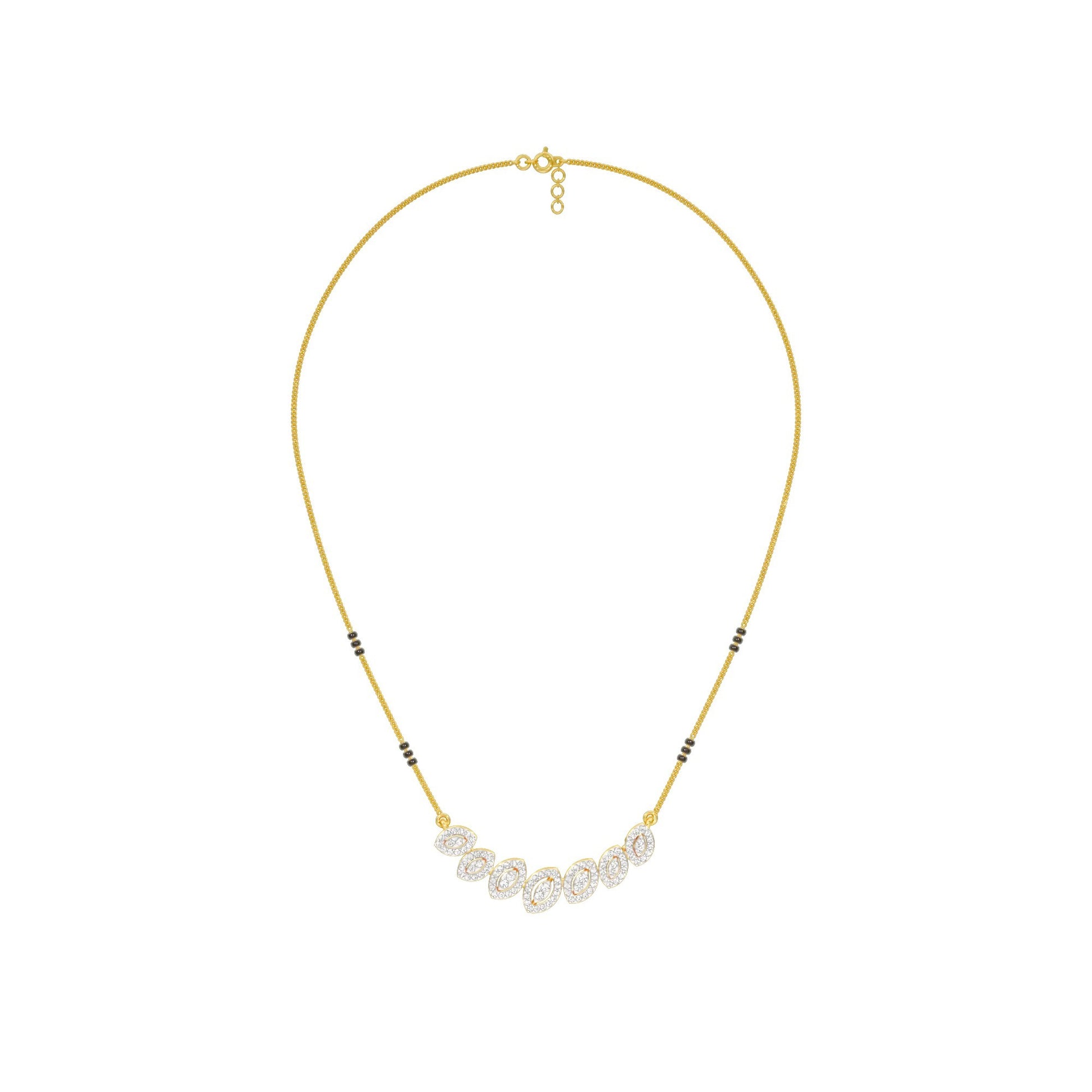 Evergreen Charm Diamond Mangalsutra 18 KT / Yellow Gold