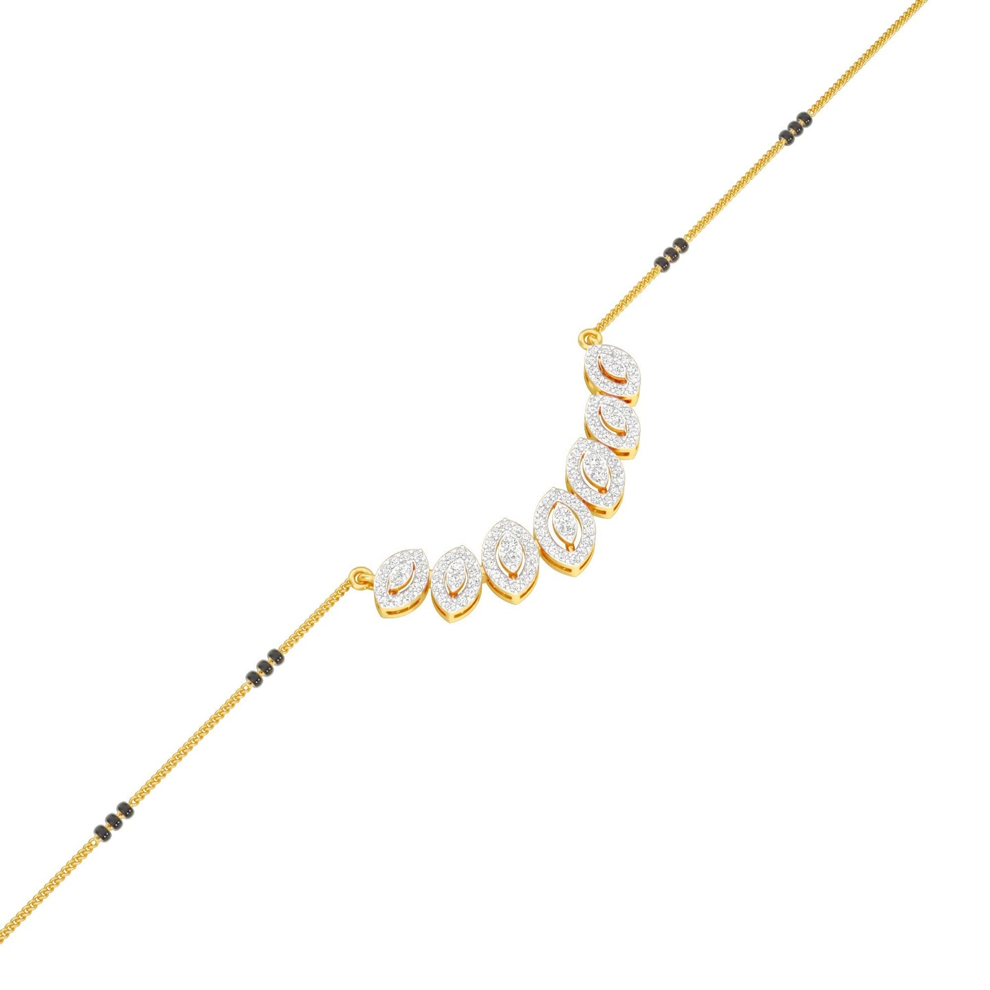 Evergreen Charm Diamond Mangalsutra 18 KT / Yellow Gold