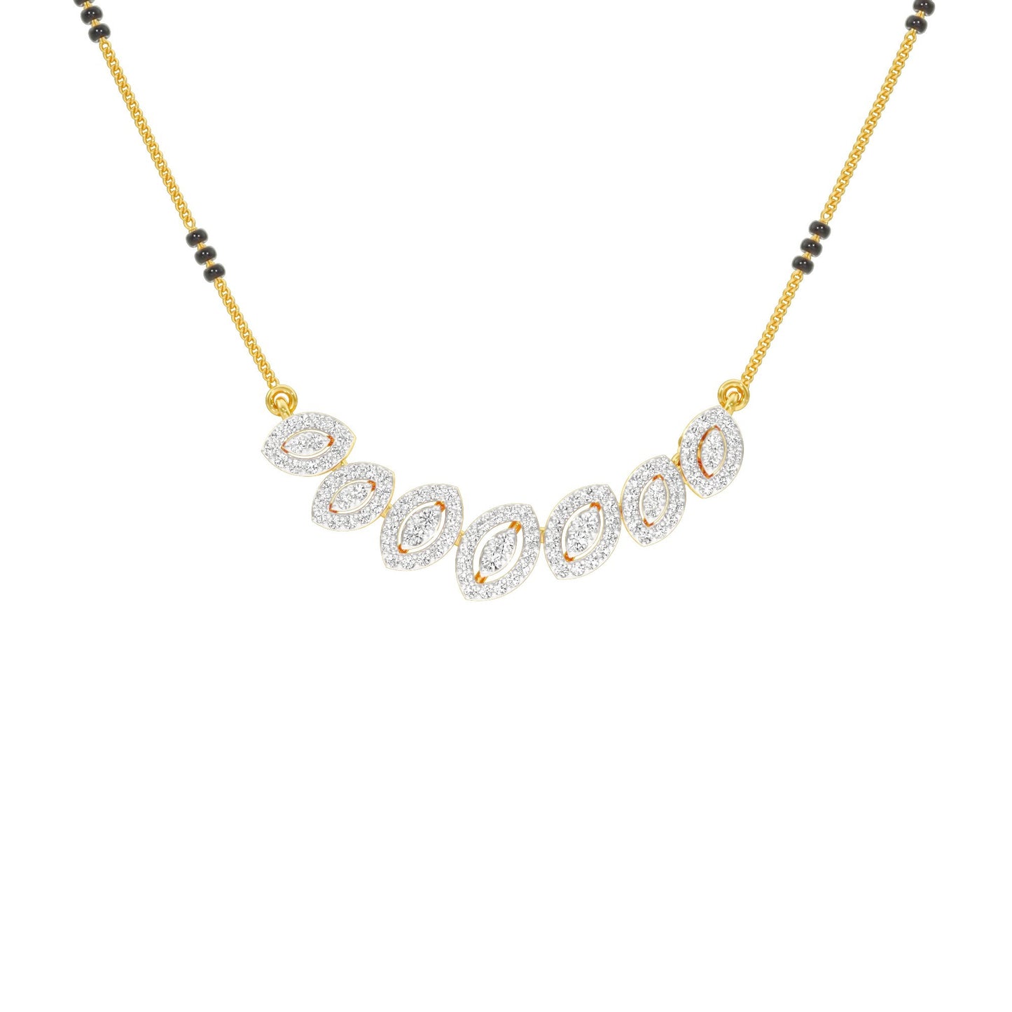 Evergreen Charm Diamond Mangalsutra 18 KT / Yellow Gold