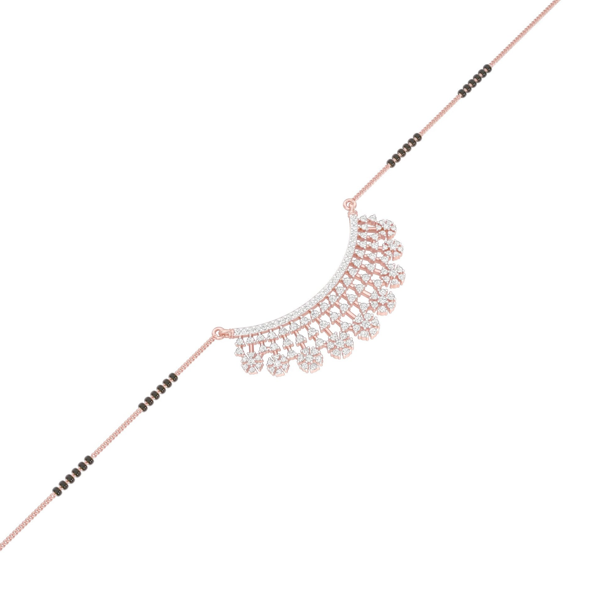 Aarna Diamond Mangalsutra 18 KT / Rose Gold