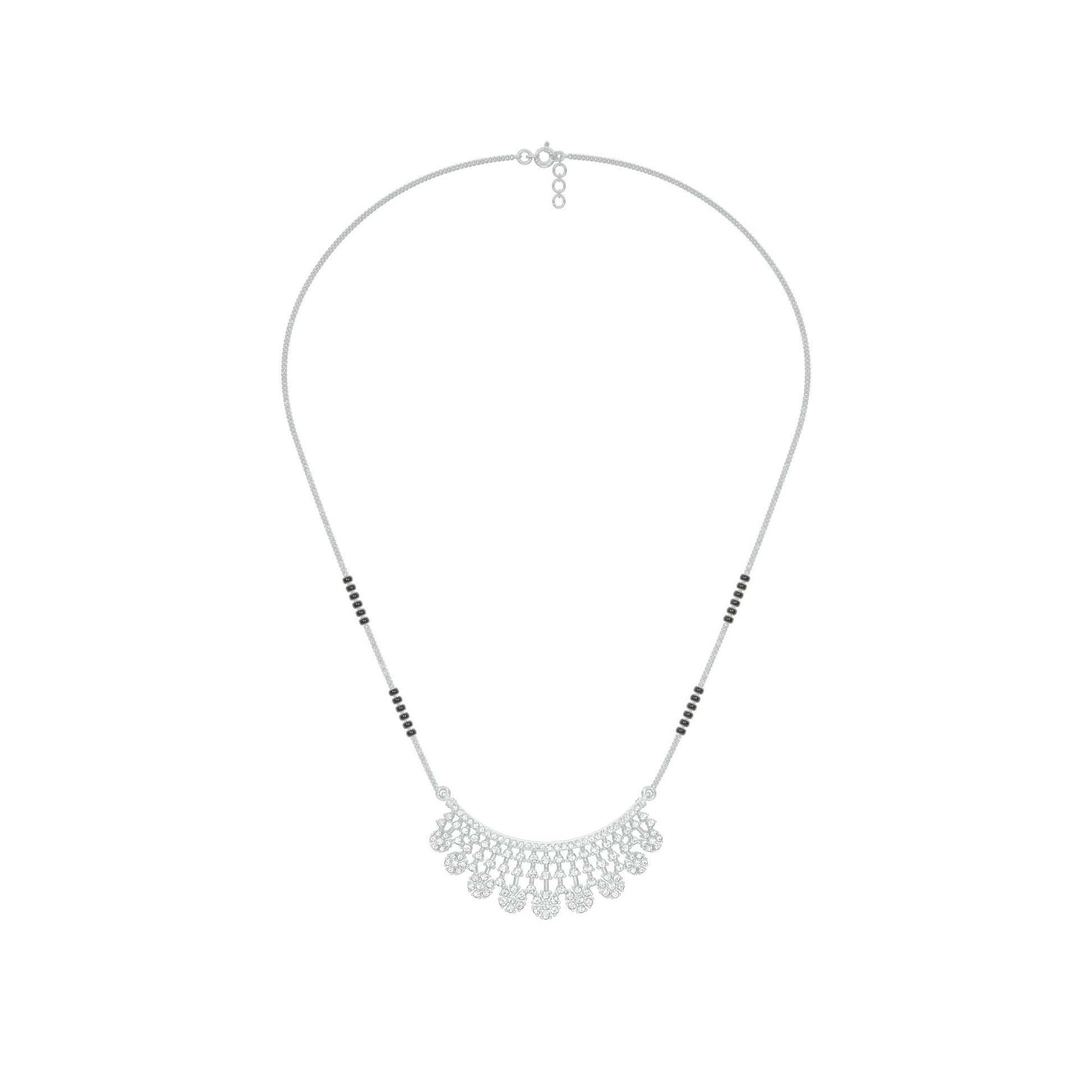 Aarna Diamond Mangalsutra 18 KT / White Gold