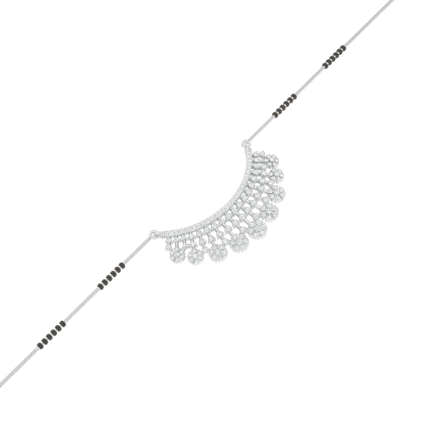 Aarna Diamond Mangalsutra 18 KT / White Gold