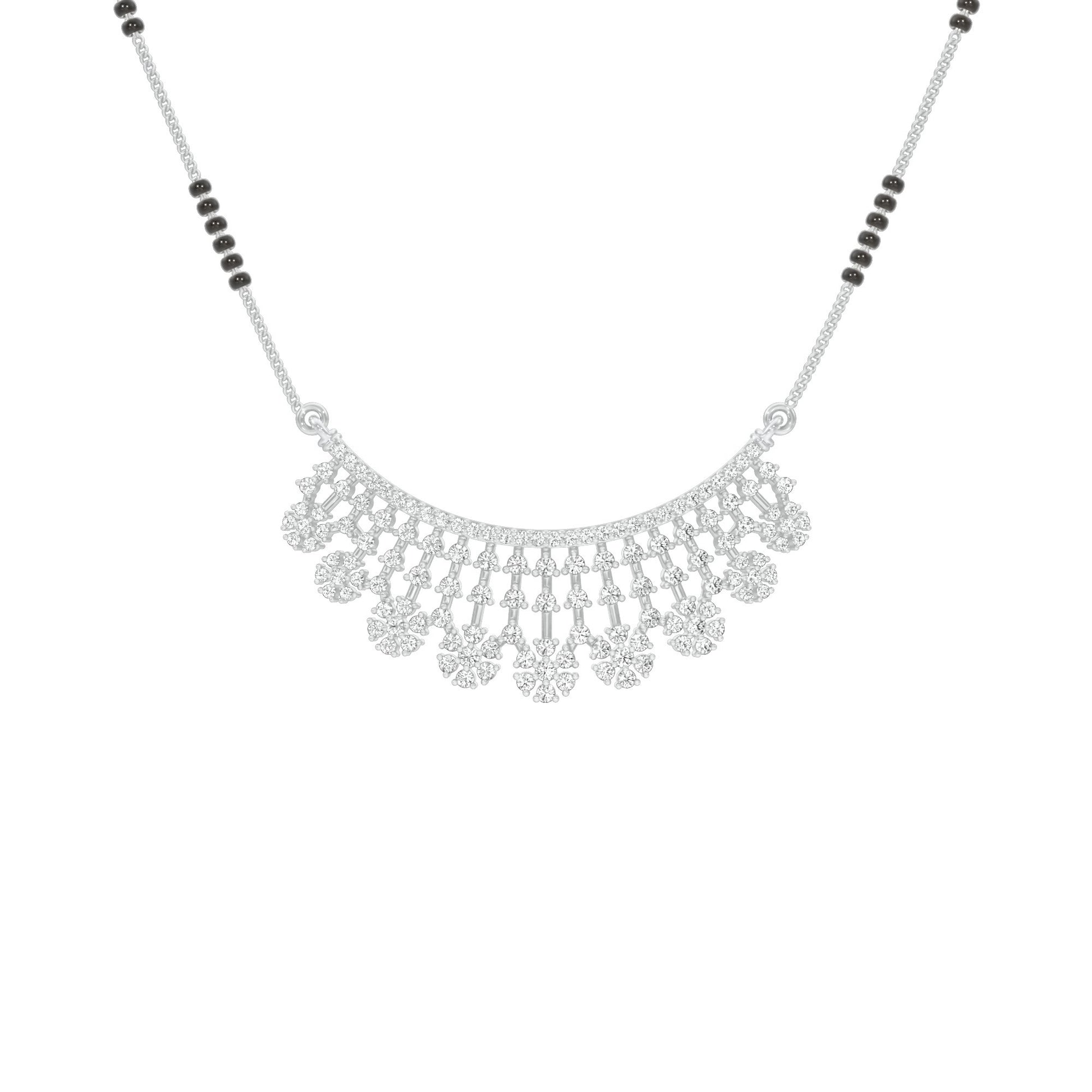 Aarna Diamond Mangalsutra 18 KT / White Gold