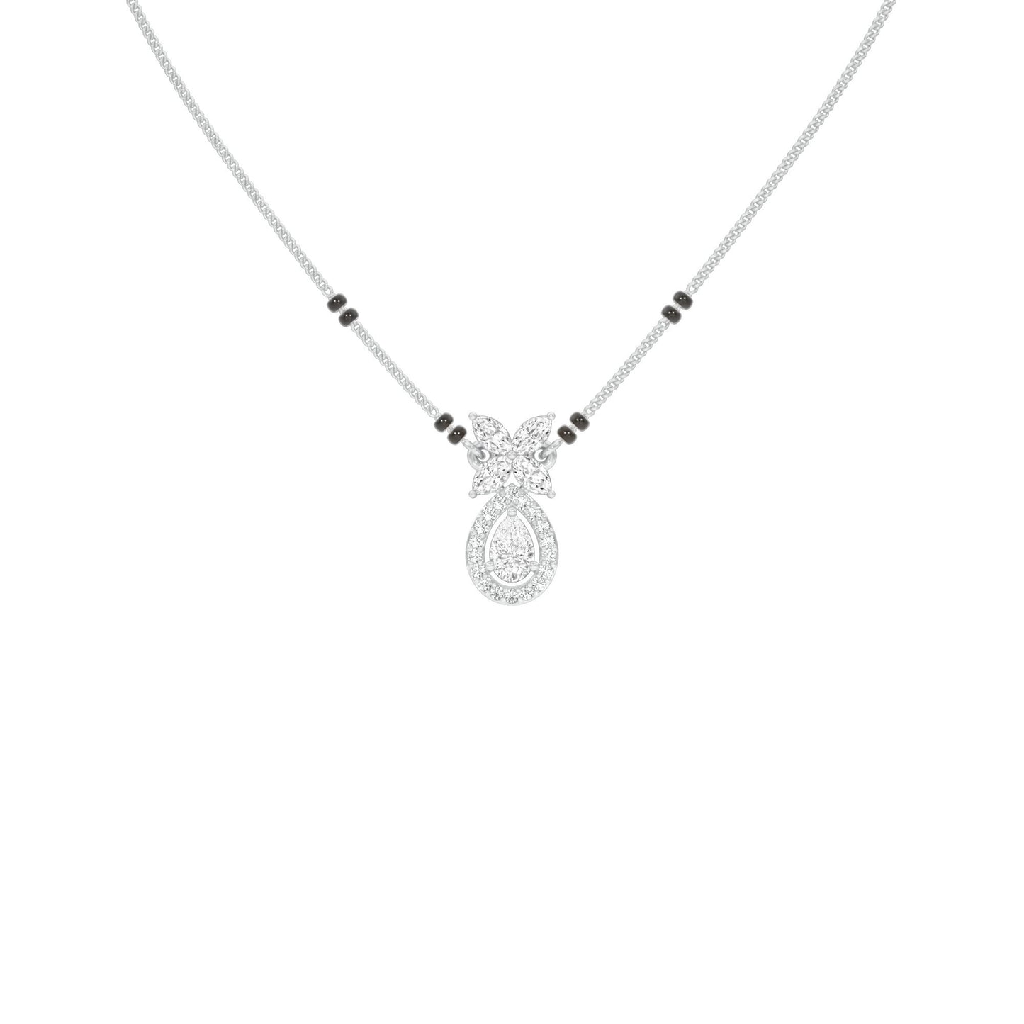 Stunning Flora Diamond Mangalsutra 18 KT / White Gold