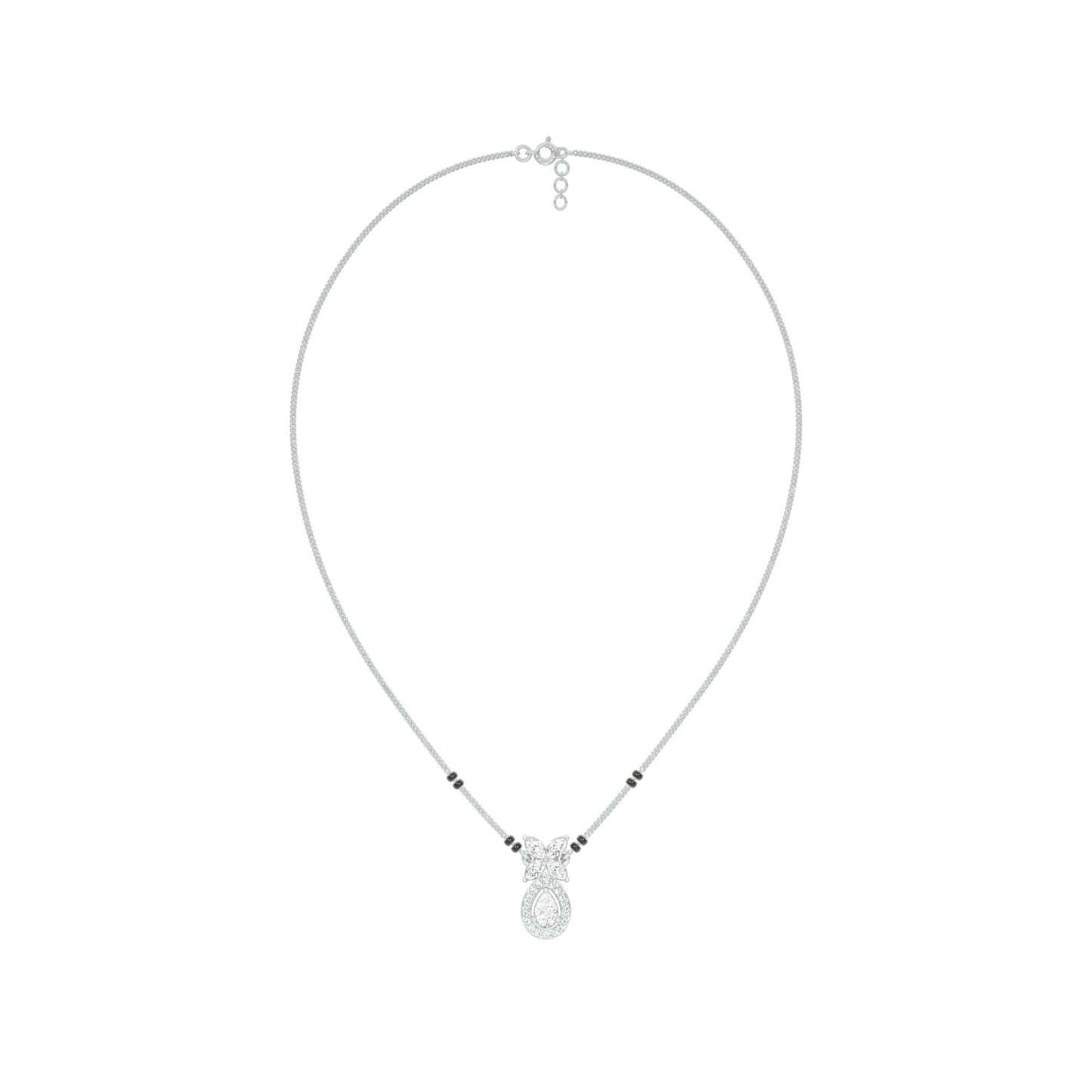 Stunning Flora Diamond Mangalsutra 18 KT / White Gold