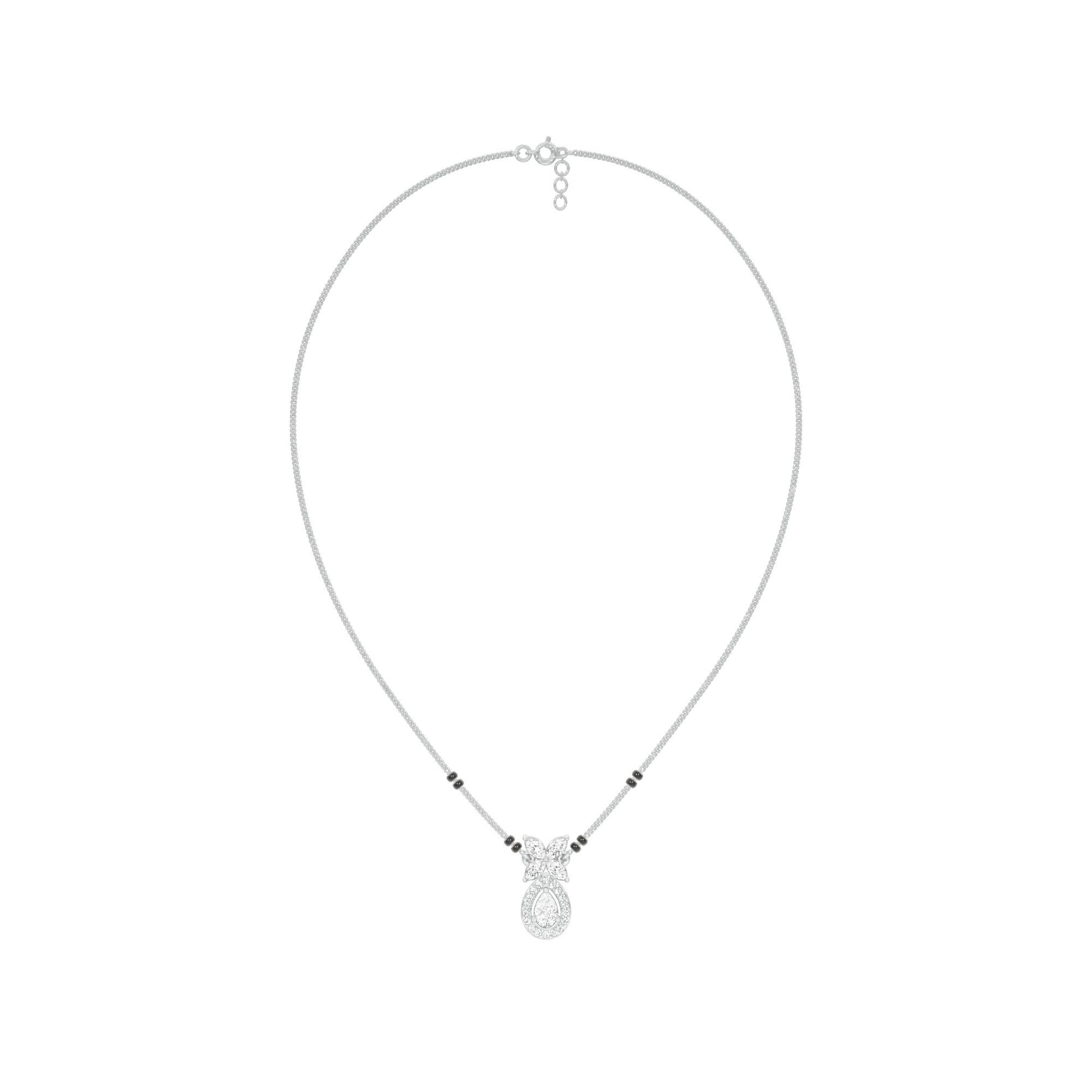 Stunning Flora Diamond Mangalsutra 18 KT / White Gold