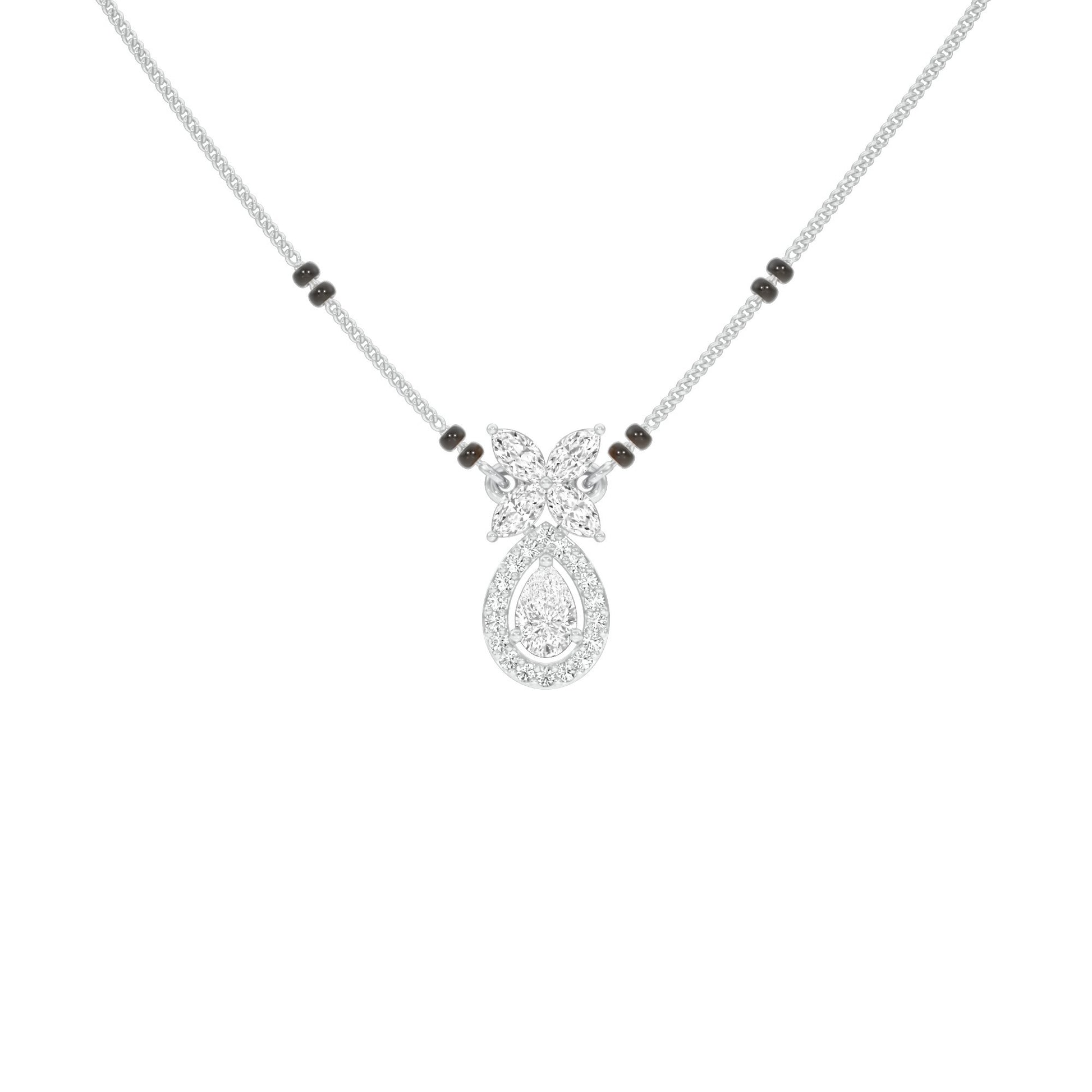 Stunning Flora Diamond Mangalsutra 18 KT / White Gold