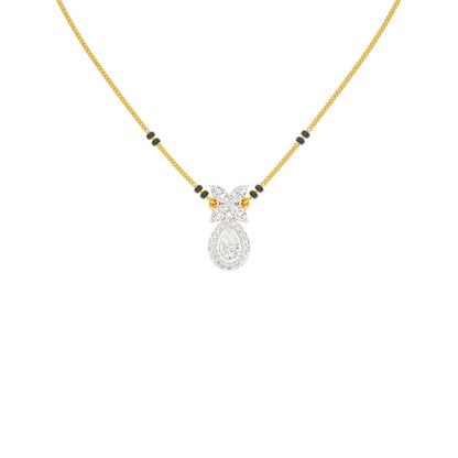 Stunning Flora Diamond Mangalsutra 18 KT / Yellow Gold