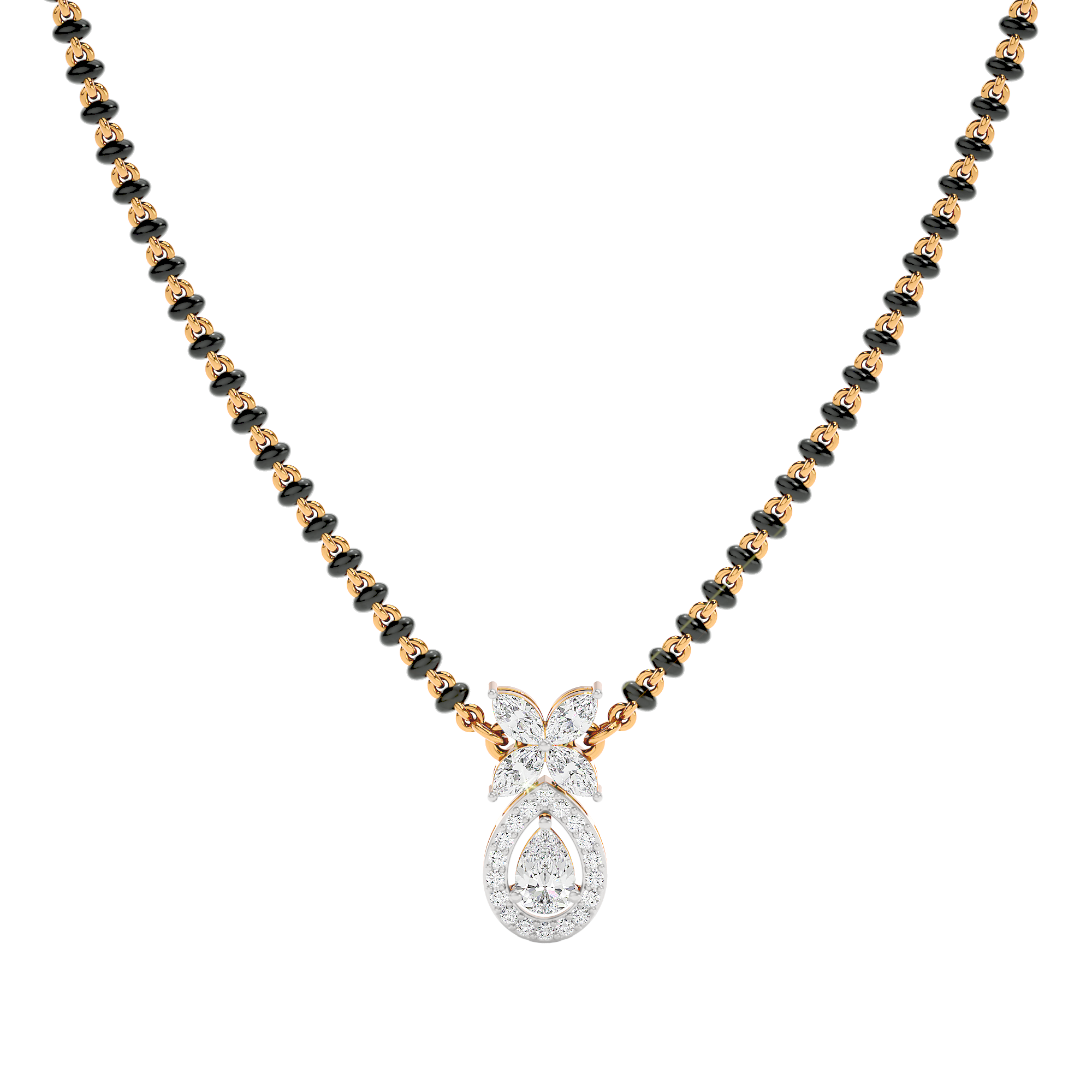 Stunning Flora Diamond Mangalsutra