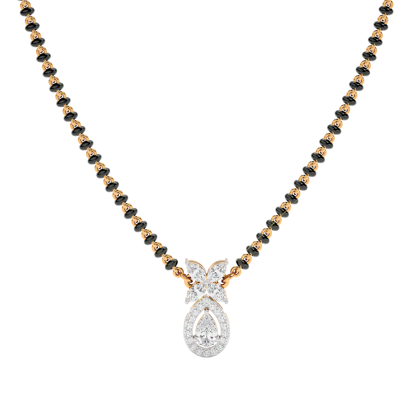 Stunning Flora Diamond Mangalsutra