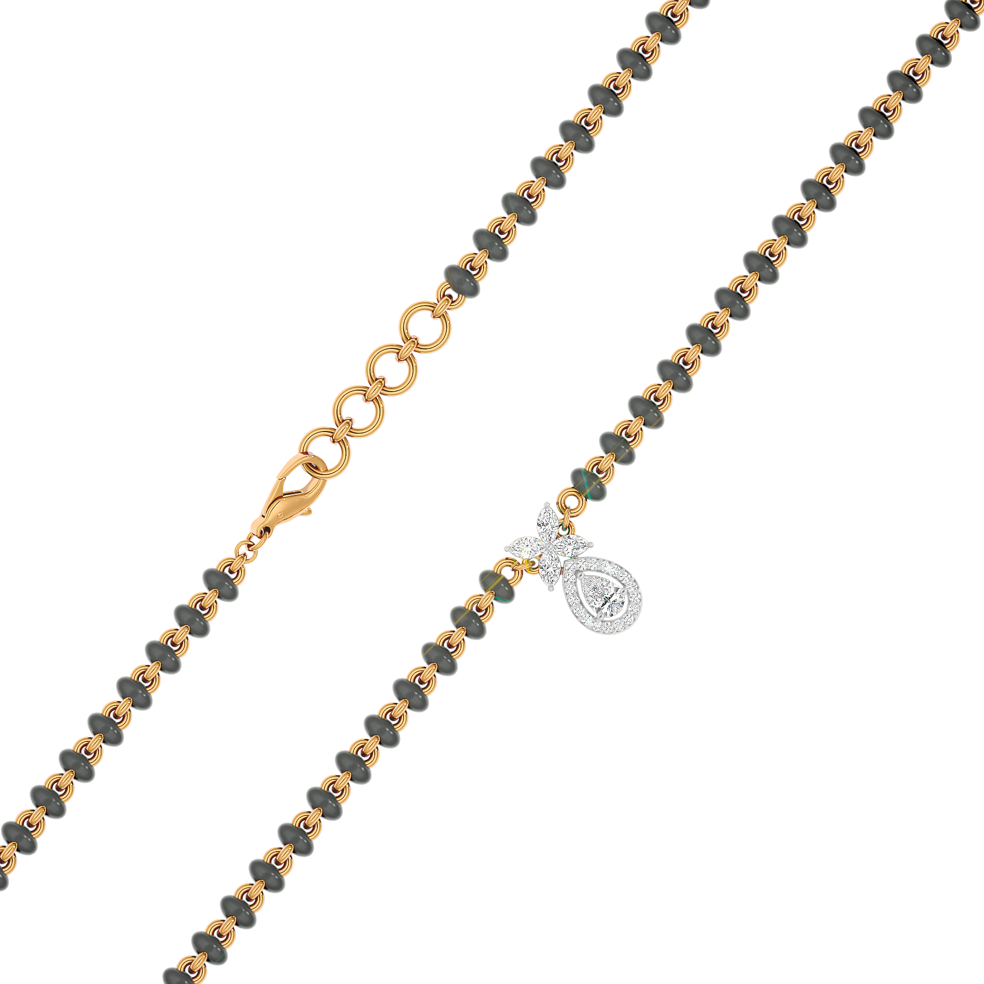 Stunning Flora Diamond Mangalsutra