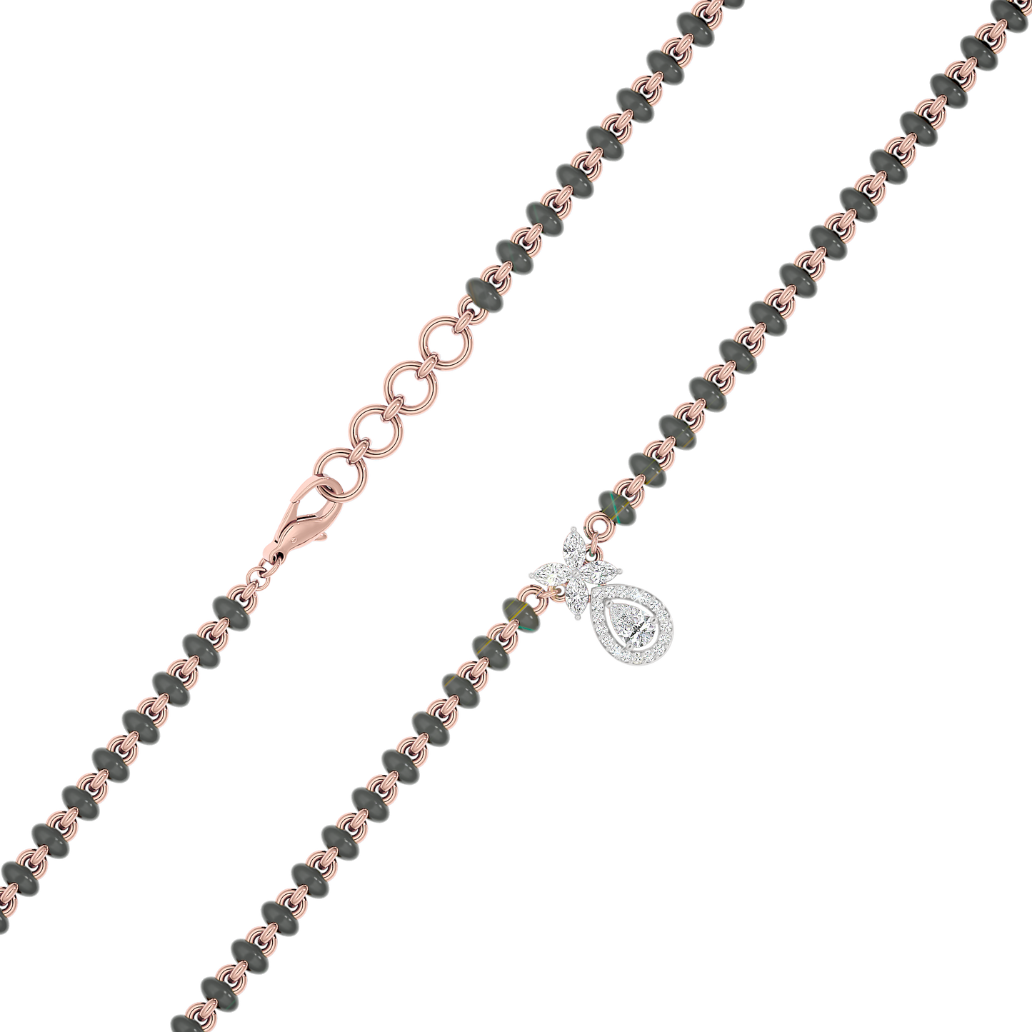 Stunning Flora Diamond Mangalsutra