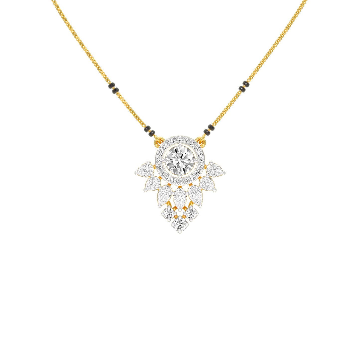 Nysa Diamond Mangalsutra 18 KT / Yellow Gold