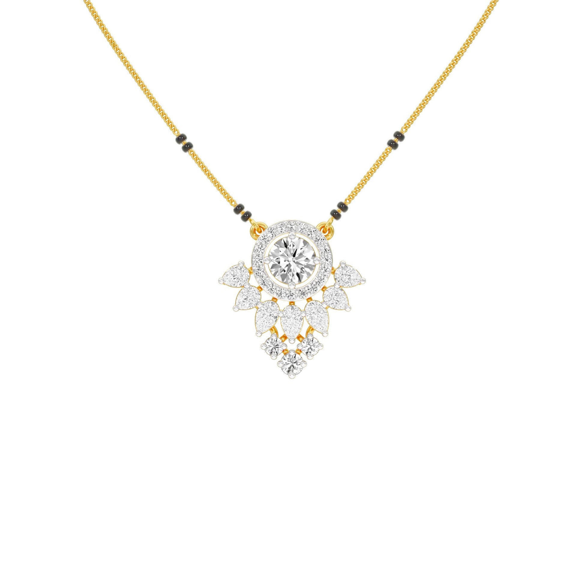 Nysa Diamond Mangalsutra 18 KT / Yellow Gold