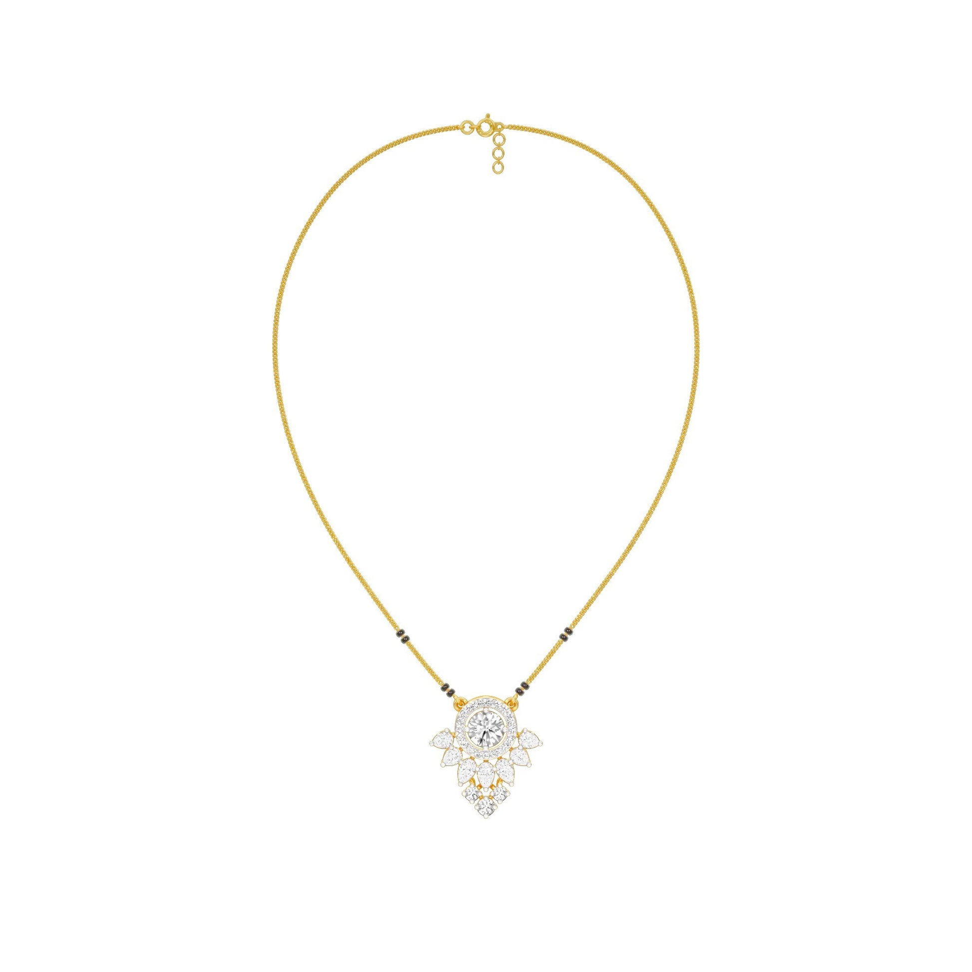 Nysa Diamond Mangalsutra 18 KT / Yellow Gold