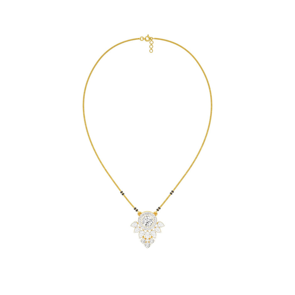 Nysa Diamond Mangalsutra 18 KT / Yellow Gold