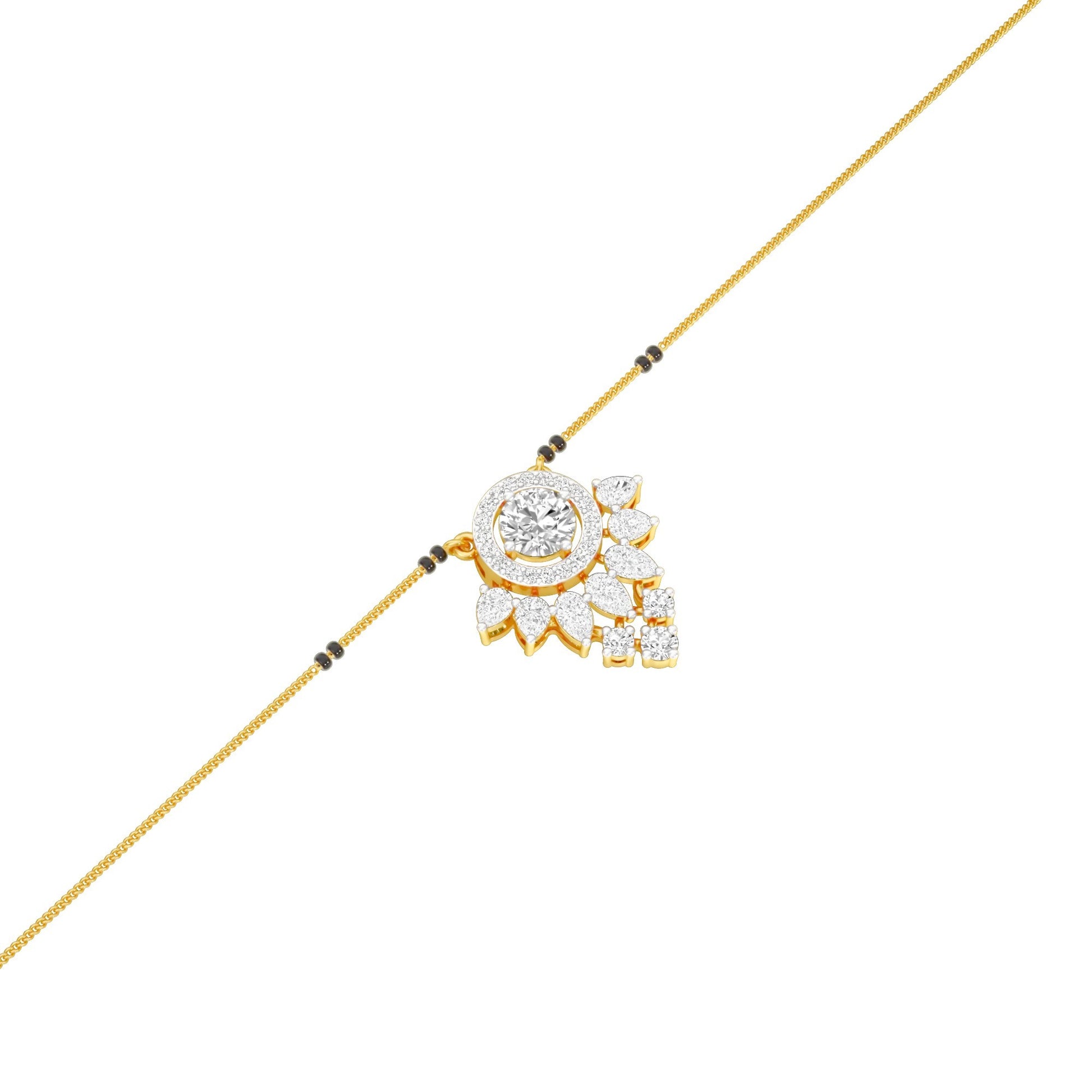 Nysa Diamond Mangalsutra 18 KT / Yellow Gold