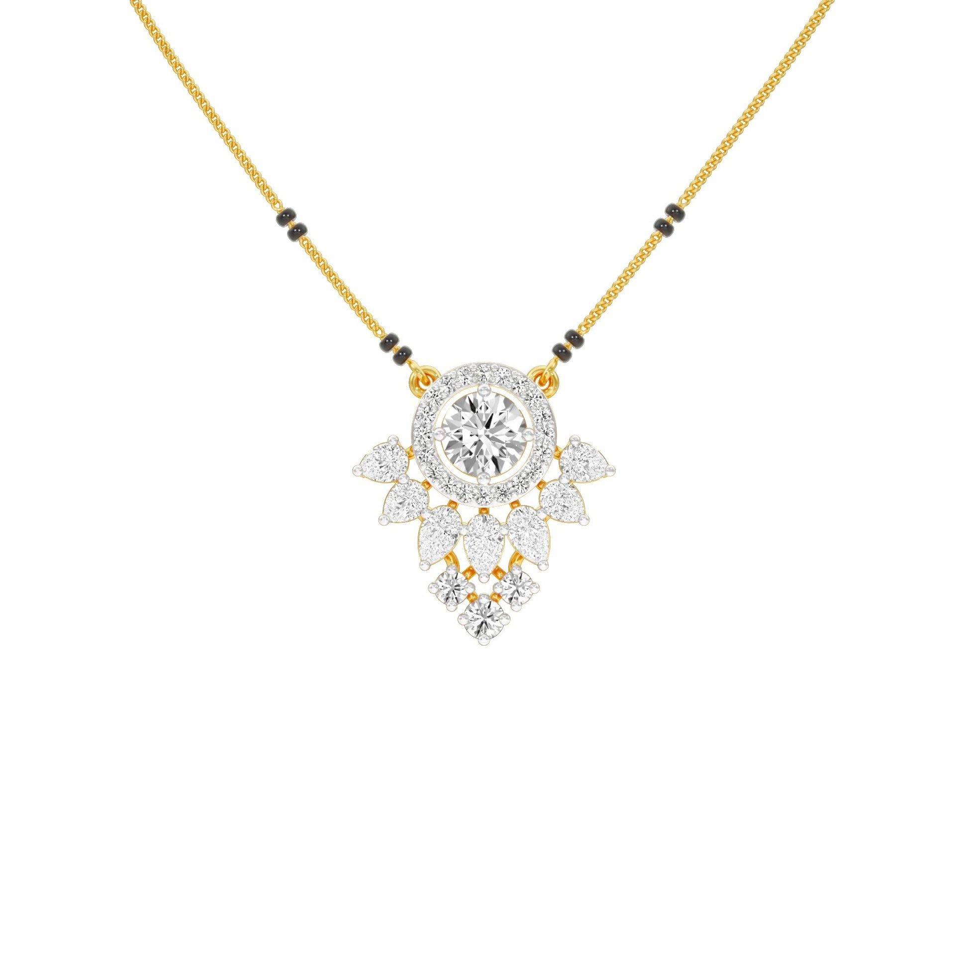 Nysa Diamond Mangalsutra 18 KT / Yellow Gold