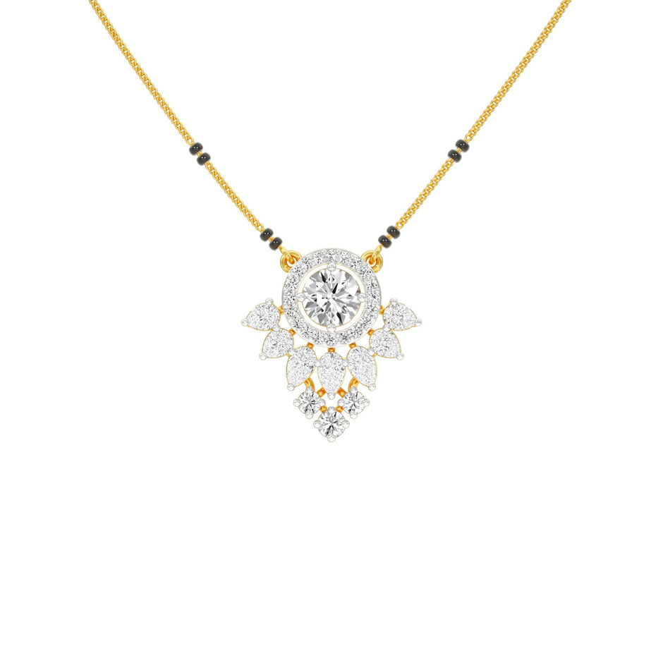 Nysa Diamond Mangalsutra 18 KT / Yellow Gold