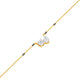 Pear & Round Solitaire Diamond Mangalsutra 18 KT / Yellow Gold