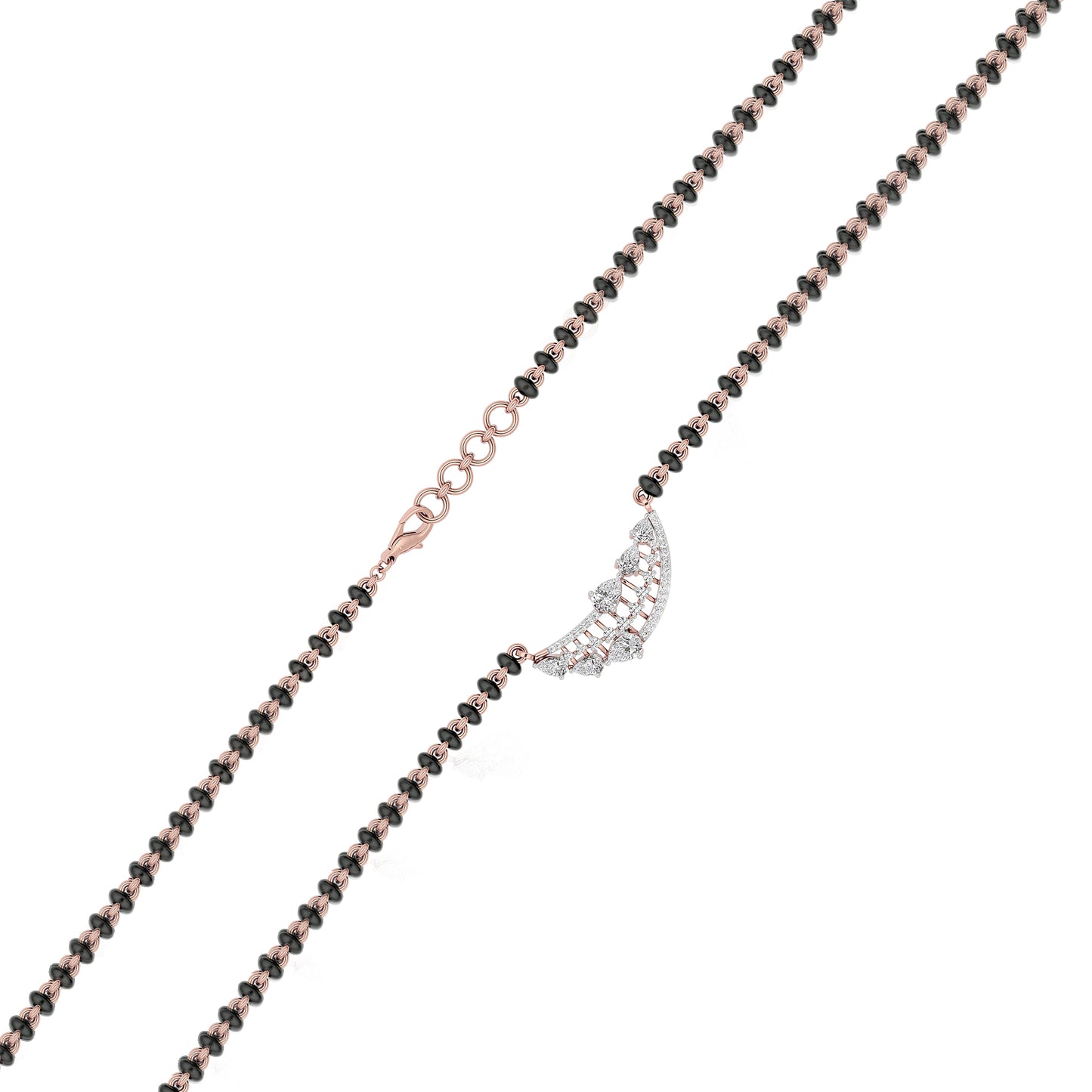 Royal Blossom Diamond Mangalsutra 18 KT / Rose Gold