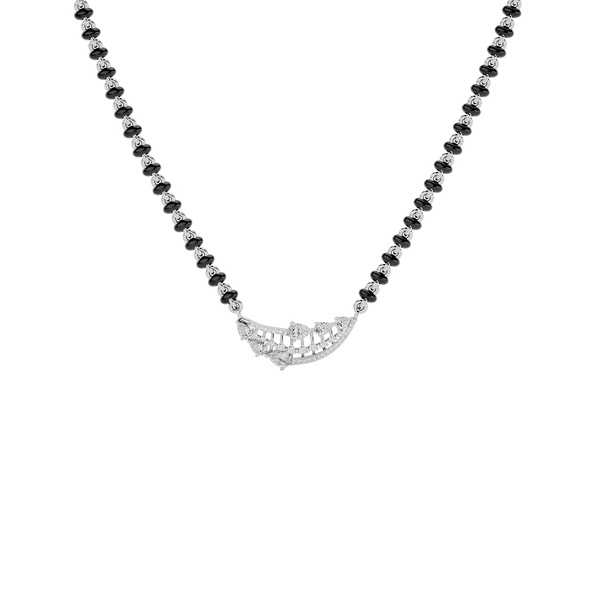 Royal Blossom Diamond Mangalsutra 18 KT / White Gold