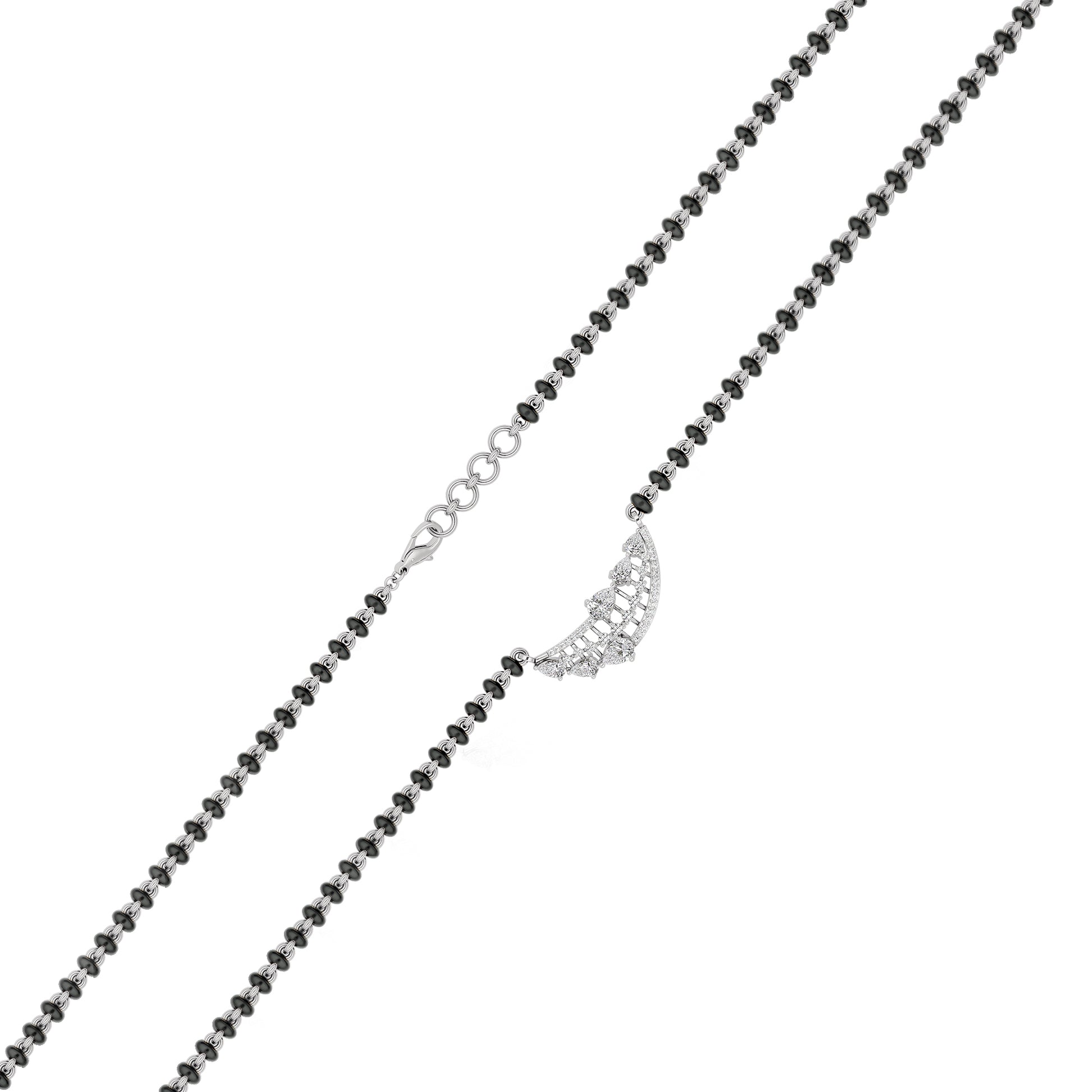 Royal Blossom Diamond Mangalsutra 18 KT / White Gold