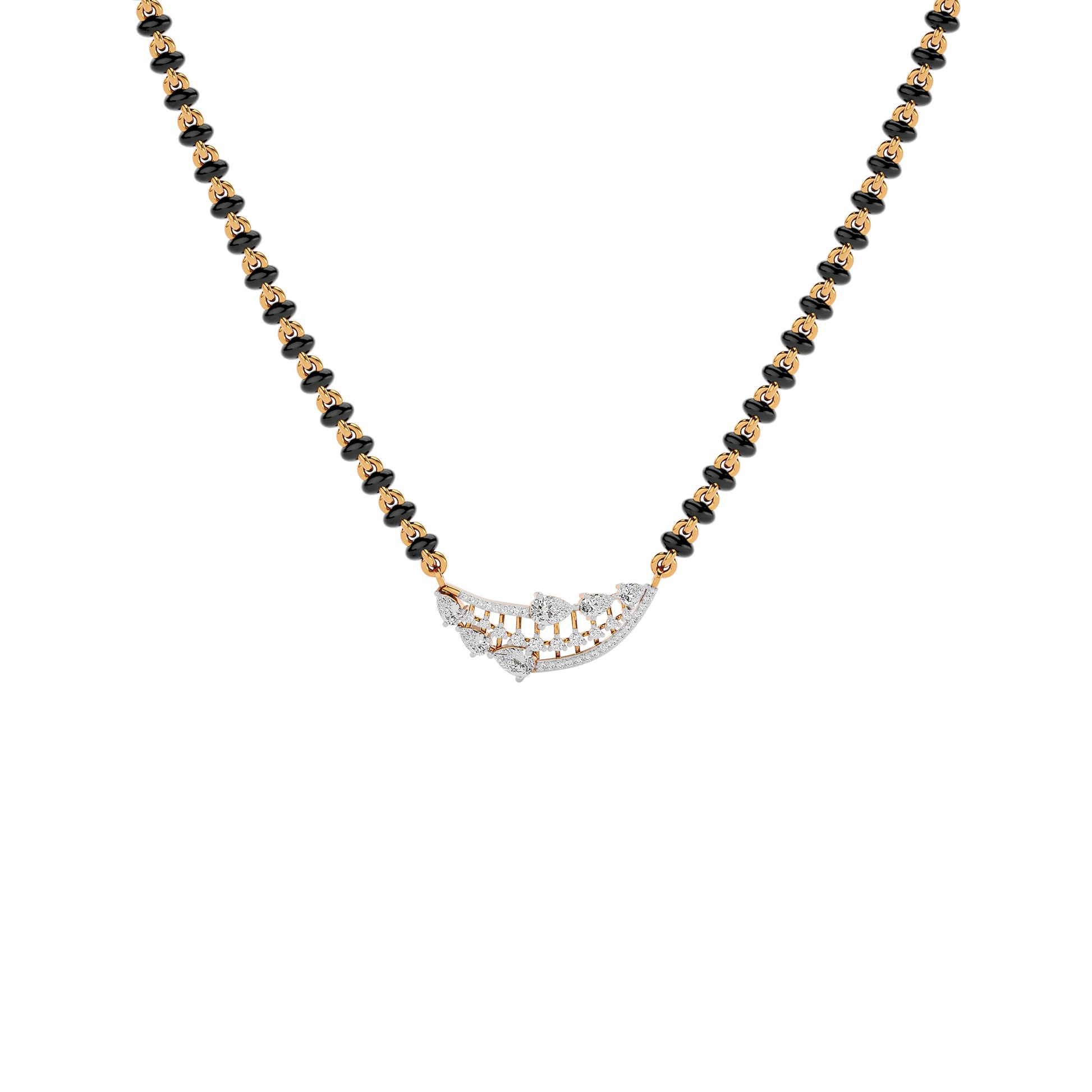 Royal Blossom Diamond Mangalsutra 18 KT / Yellow Gold