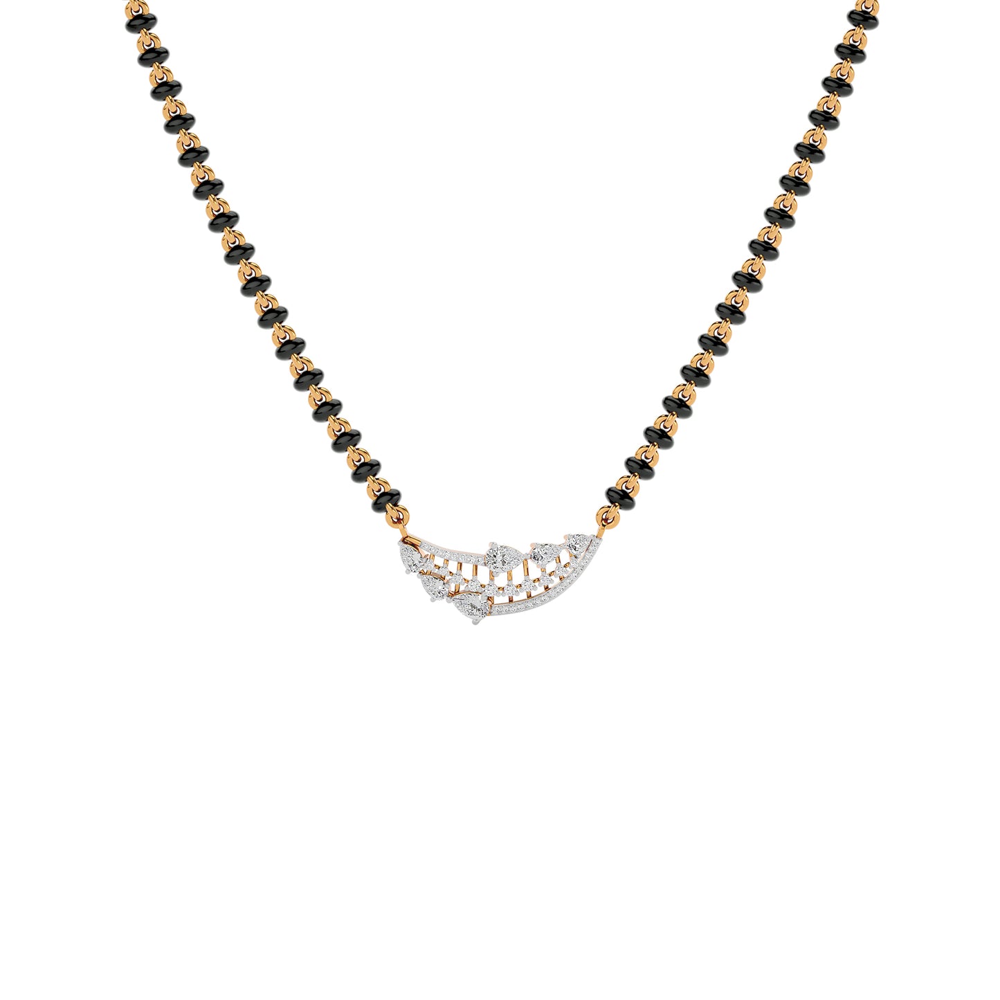 Royal Blossom Diamond Mangalsutra 18 KT / Yellow Gold