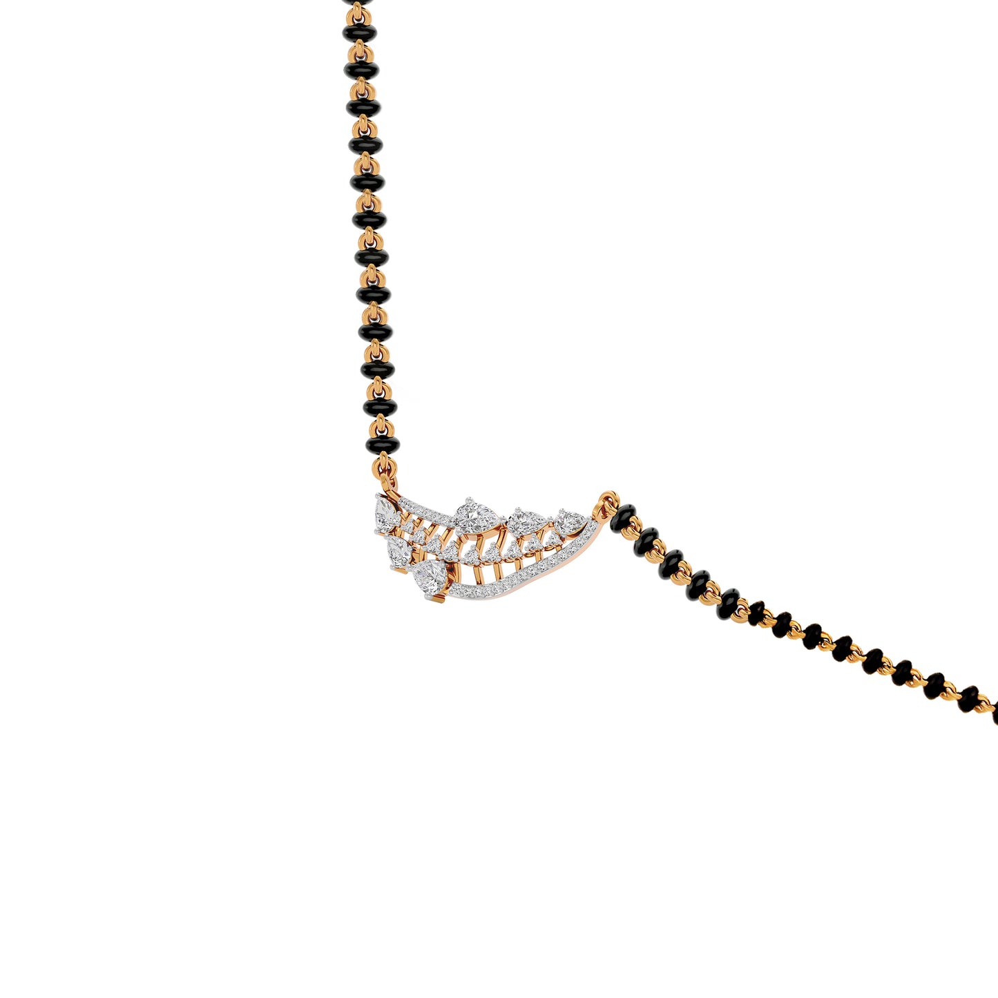 Royal Blossom Diamond Mangalsutra 18 KT / Yellow Gold