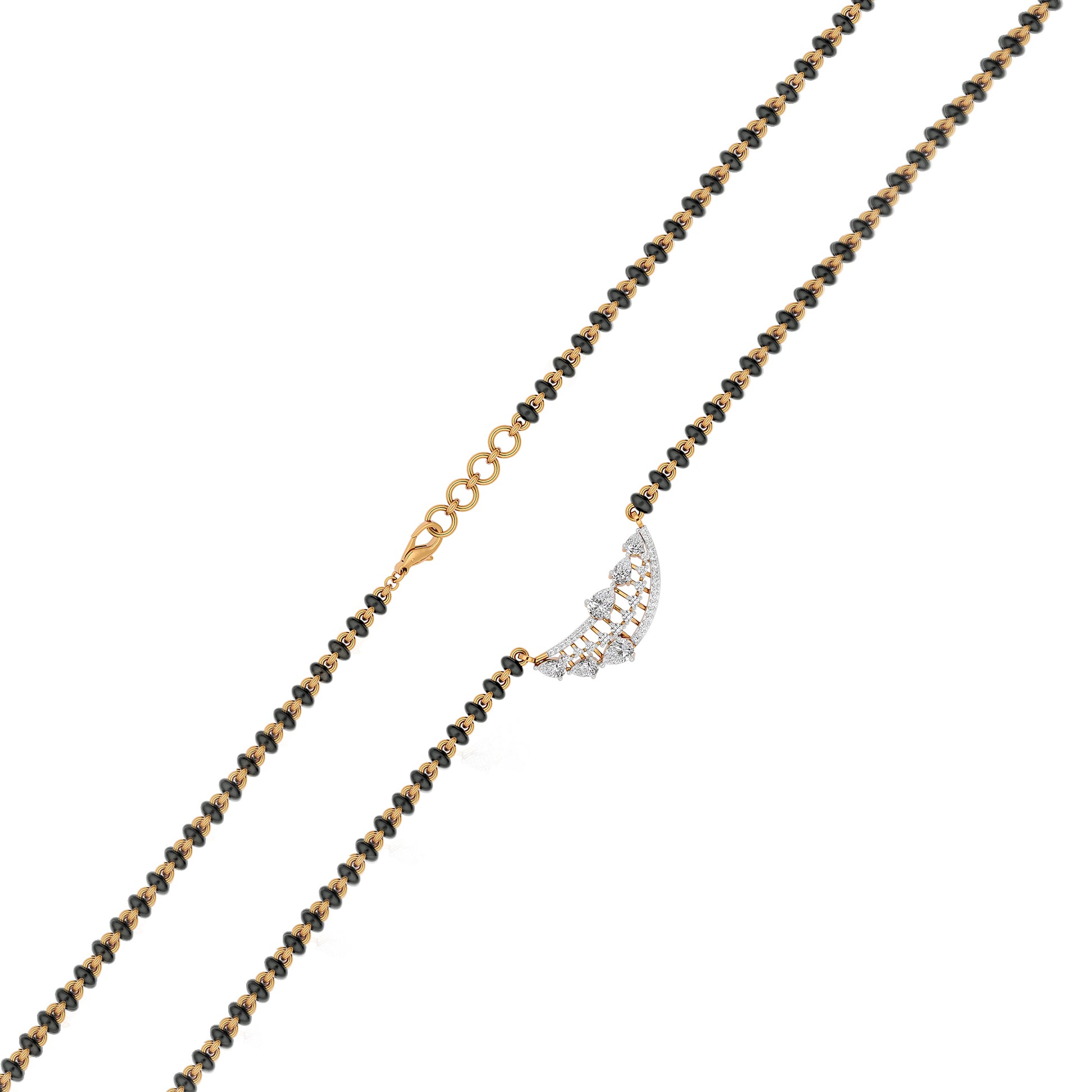 Royal Blossom Diamond Mangalsutra 18 KT / Yellow Gold