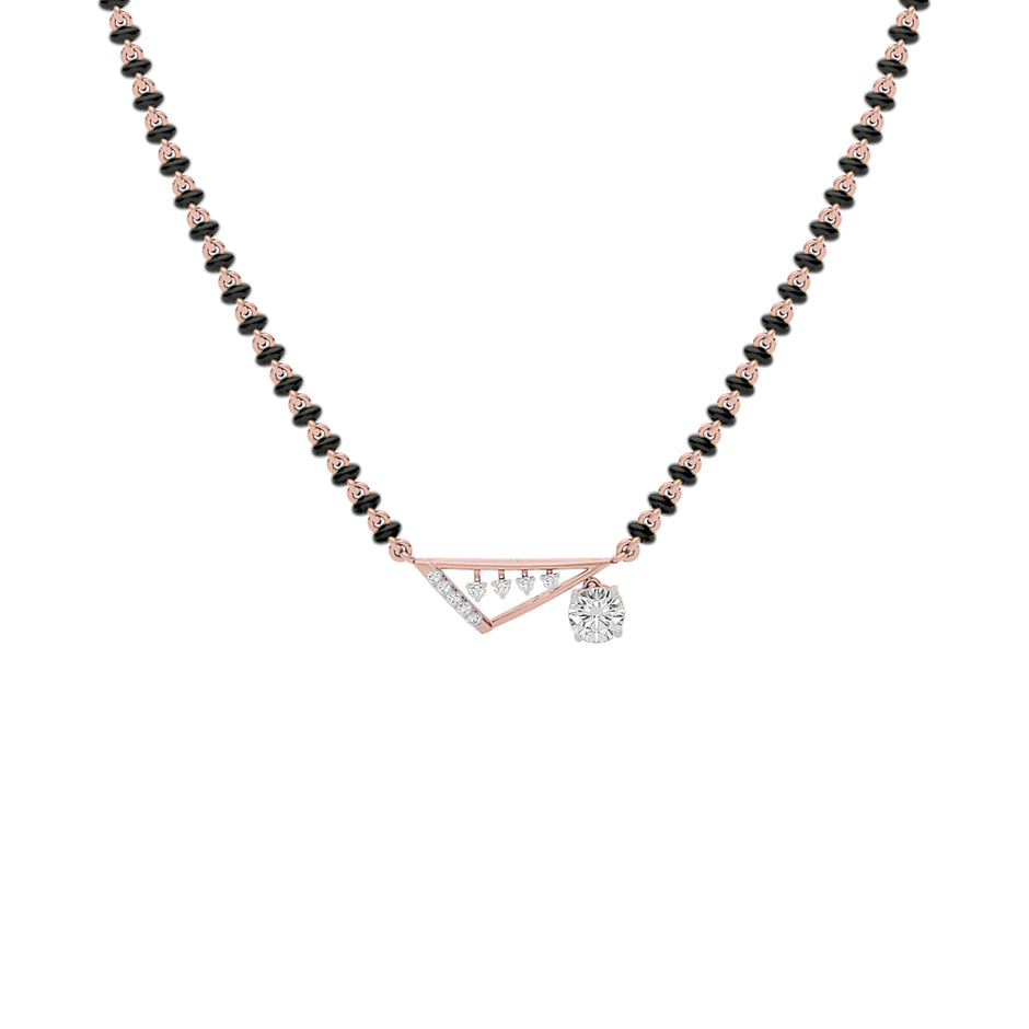Regal Radiance Diamond Mangalsutra 18 KT / Rose Gold