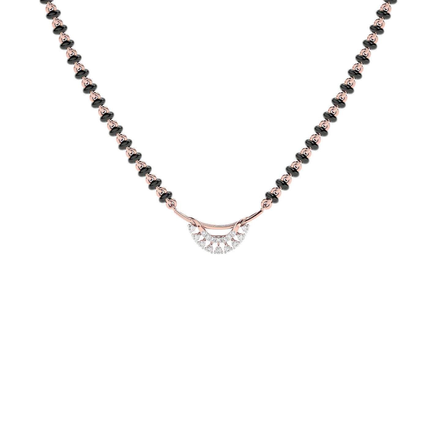 Sapphire Whisper Diamond Mangalsutra 18 KT / Rose Gold