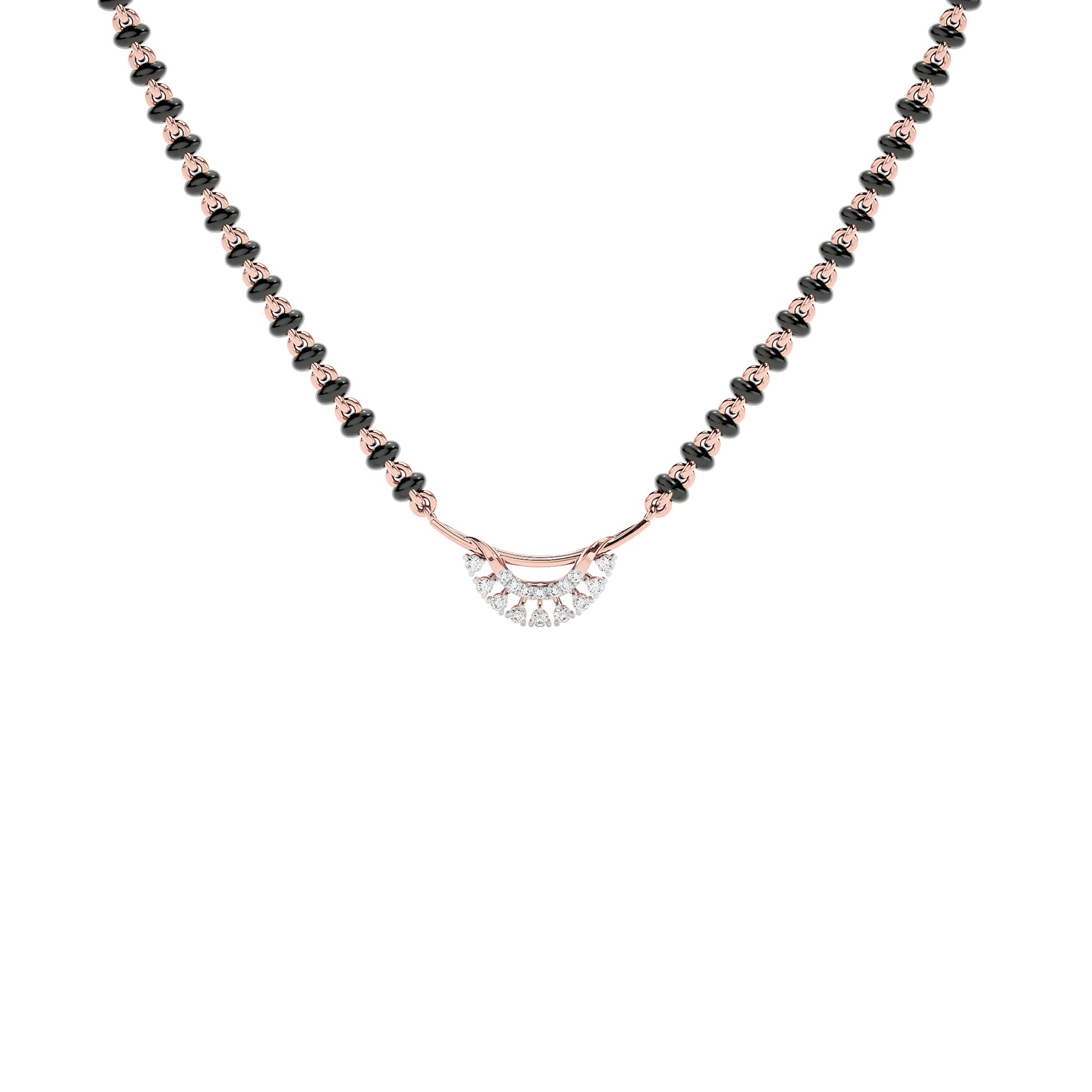 Sapphire Whisper Diamond Mangalsutra 18 KT / Rose Gold