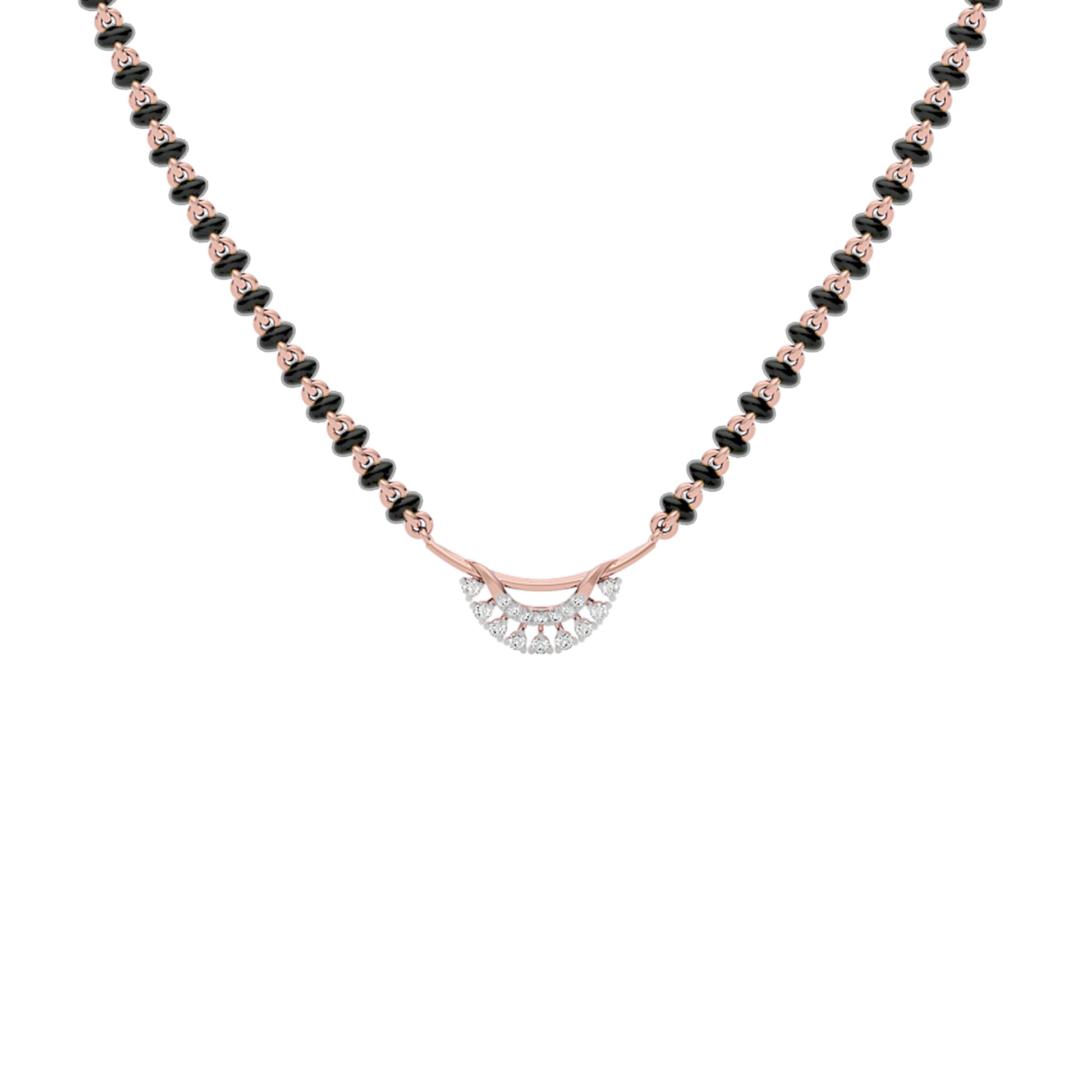 Sapphire Whisper Diamond Mangalsutra 18 KT / Rose Gold