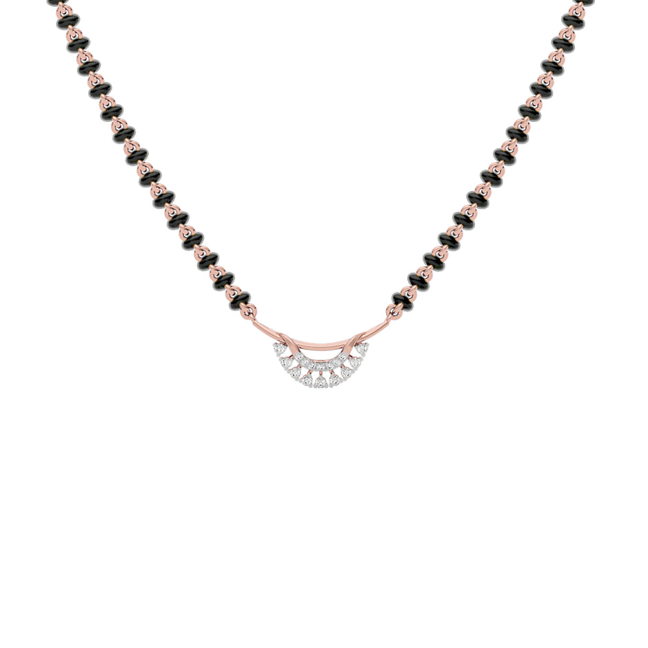 Sapphire Whisper Diamond Mangalsutra 18 KT / Rose Gold