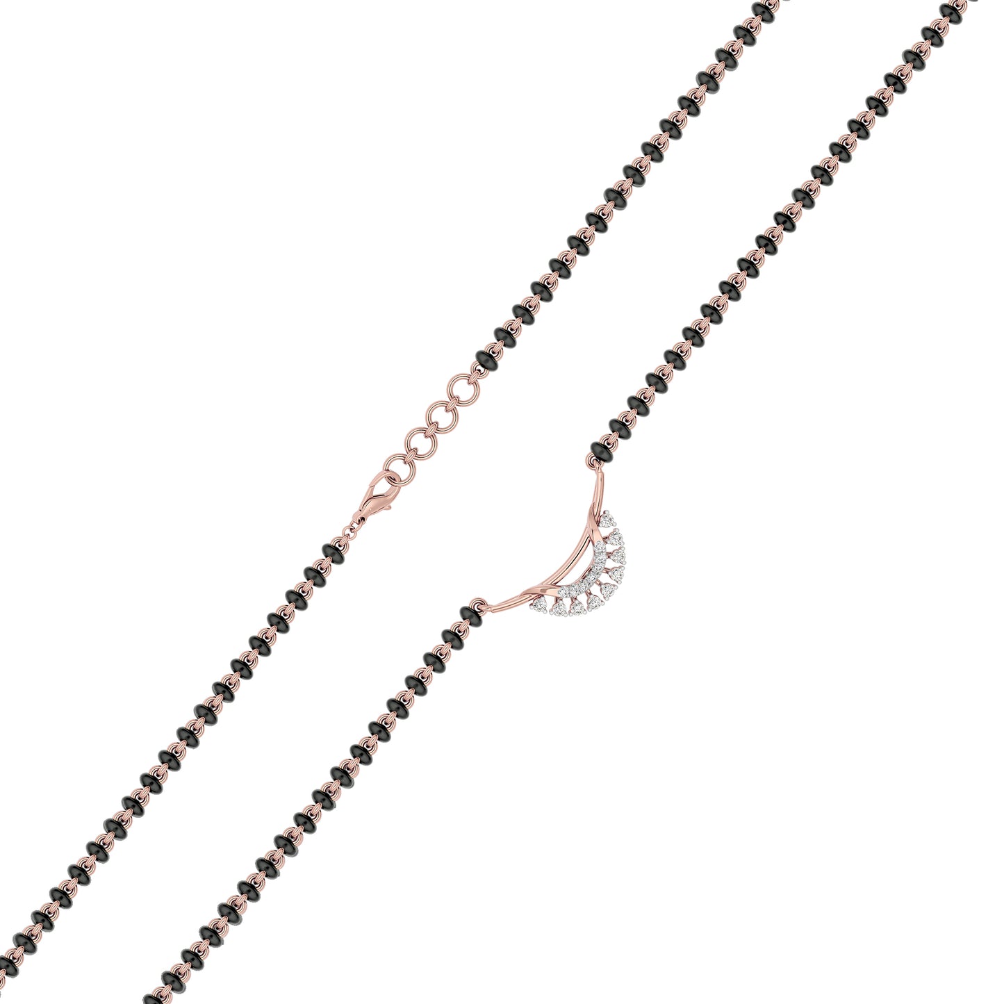 Sapphire Whisper Diamond Mangalsutra 18 KT / Rose Gold