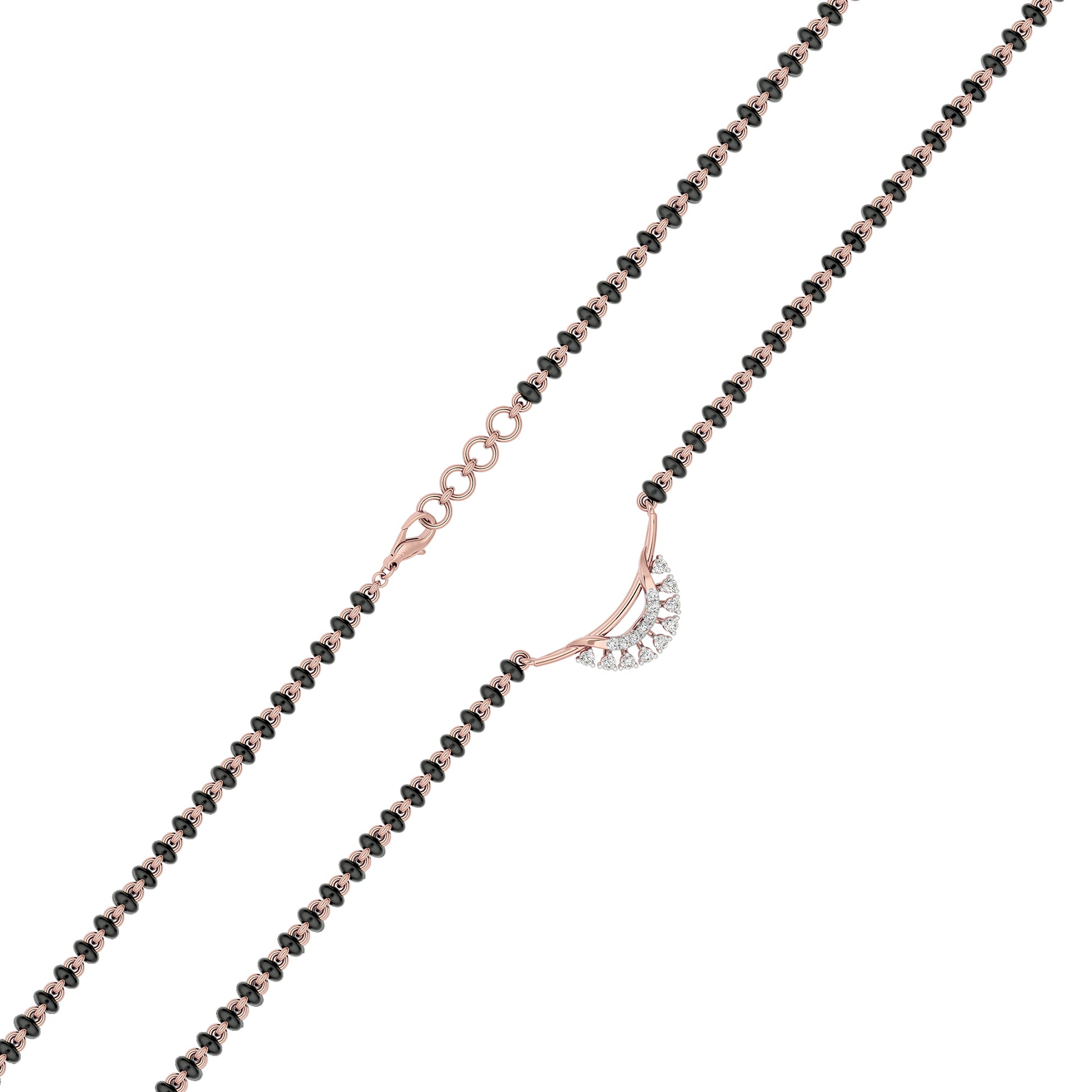 Sapphire Whisper Diamond Mangalsutra 18 KT / Rose Gold