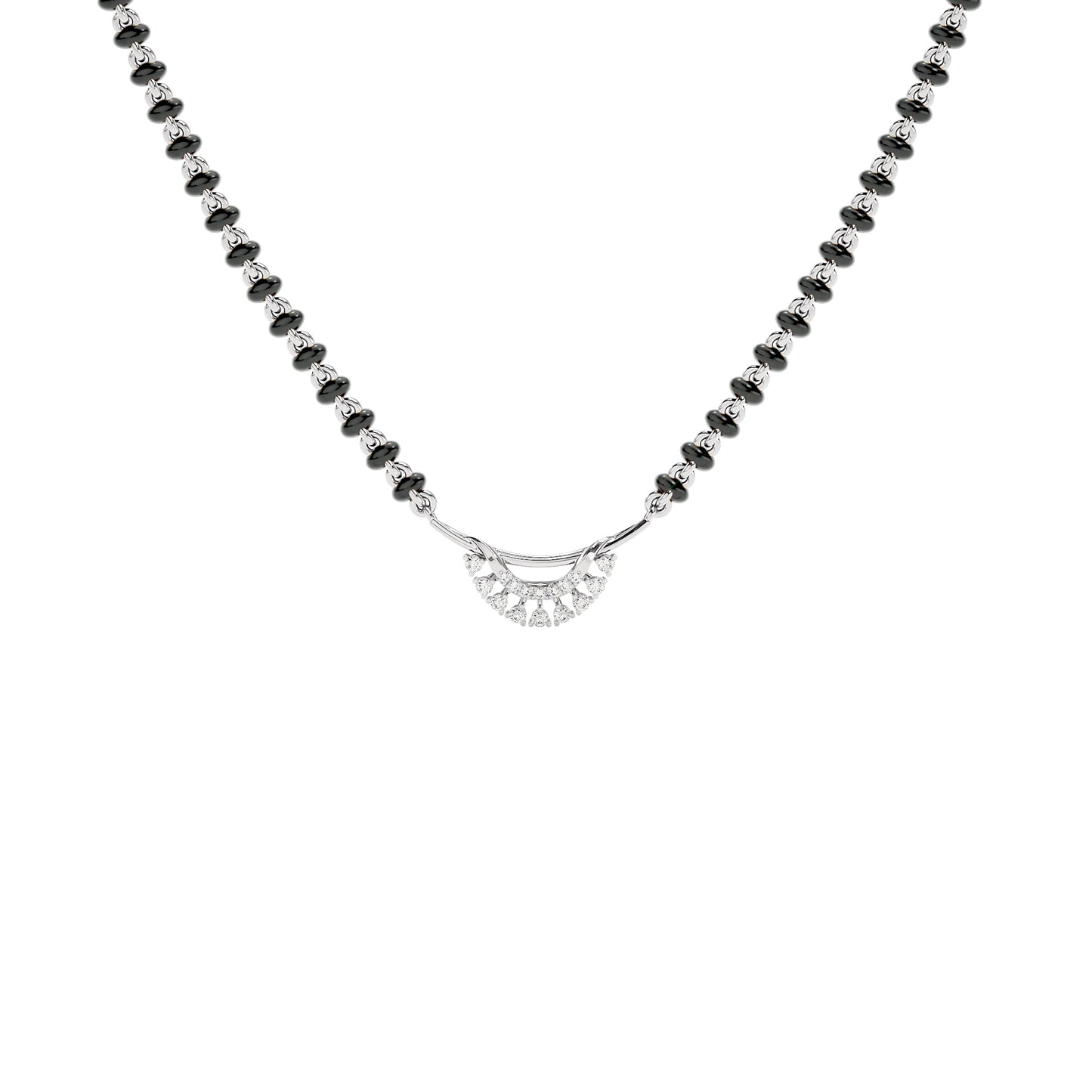 Sapphire Whisper Diamond Mangalsutra 18 KT / White Gold