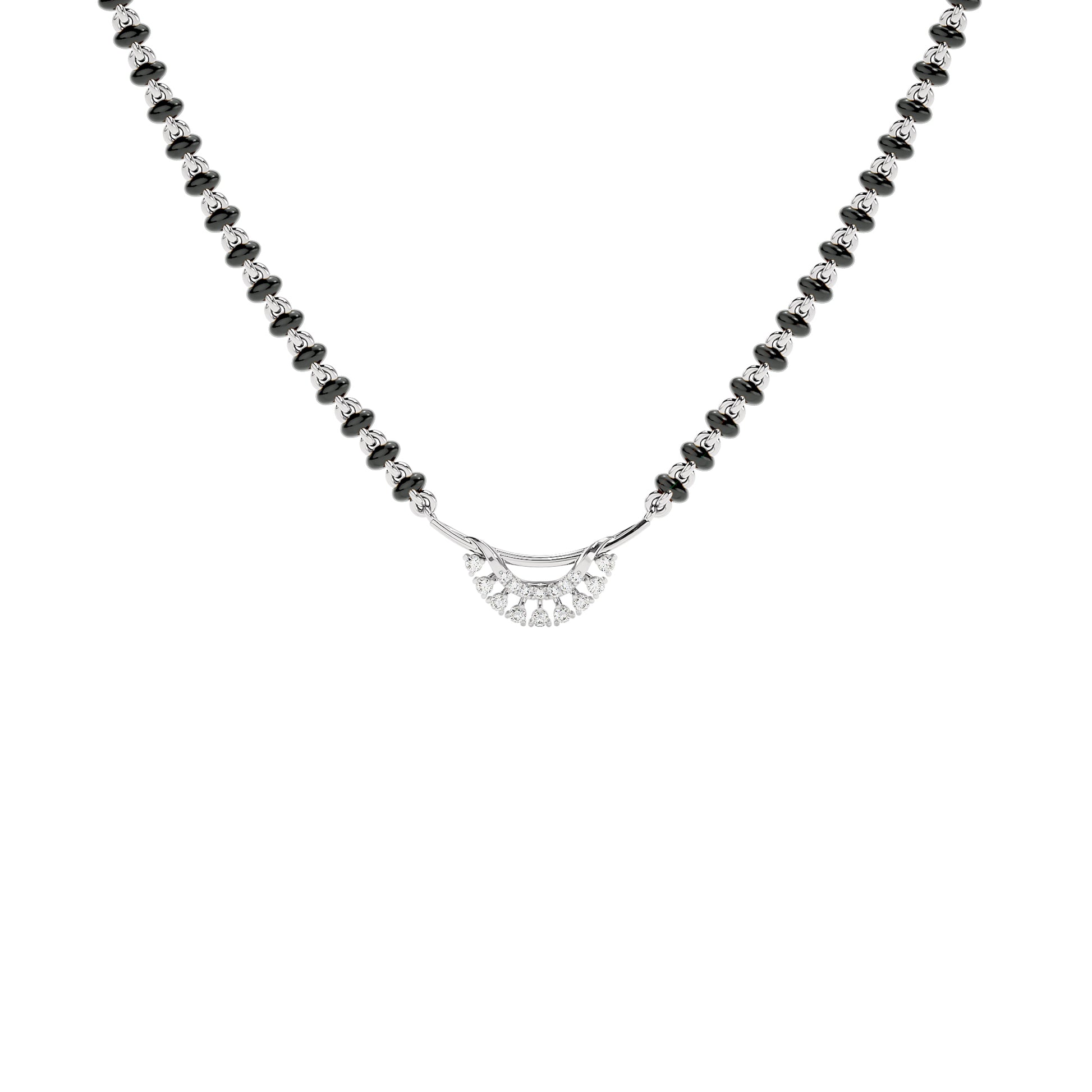 Sapphire Whisper Diamond Mangalsutra 18 KT / White Gold