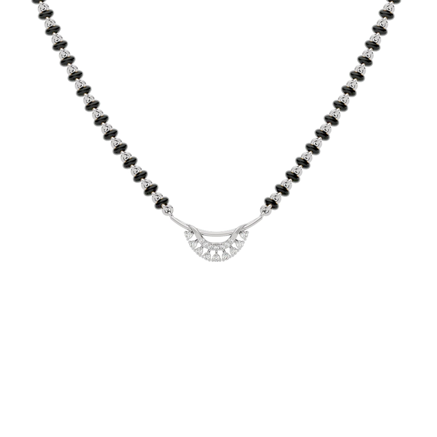 Sapphire Whisper Diamond Mangalsutra 18 KT / White Gold