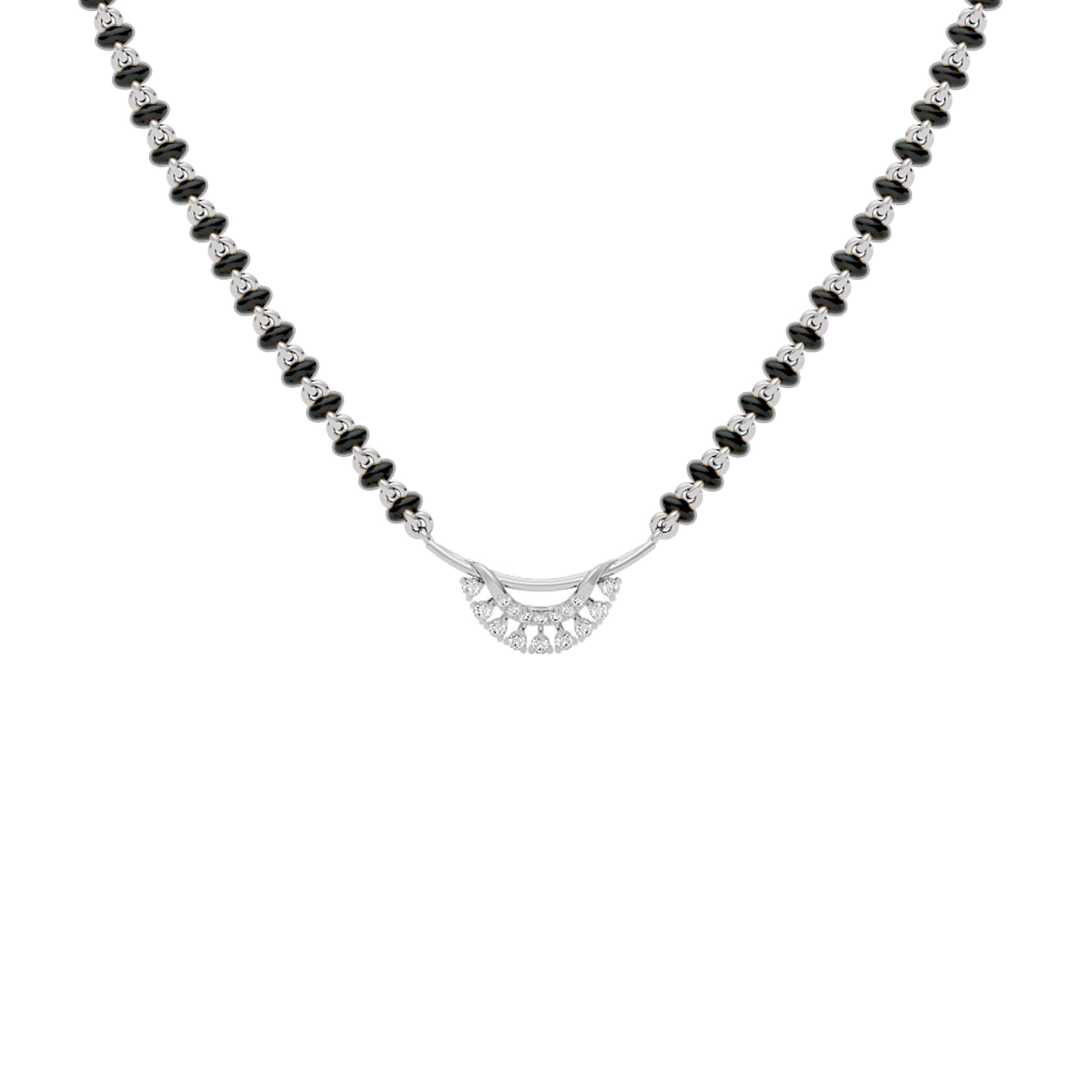 Sapphire Whisper Diamond Mangalsutra 18 KT / White Gold